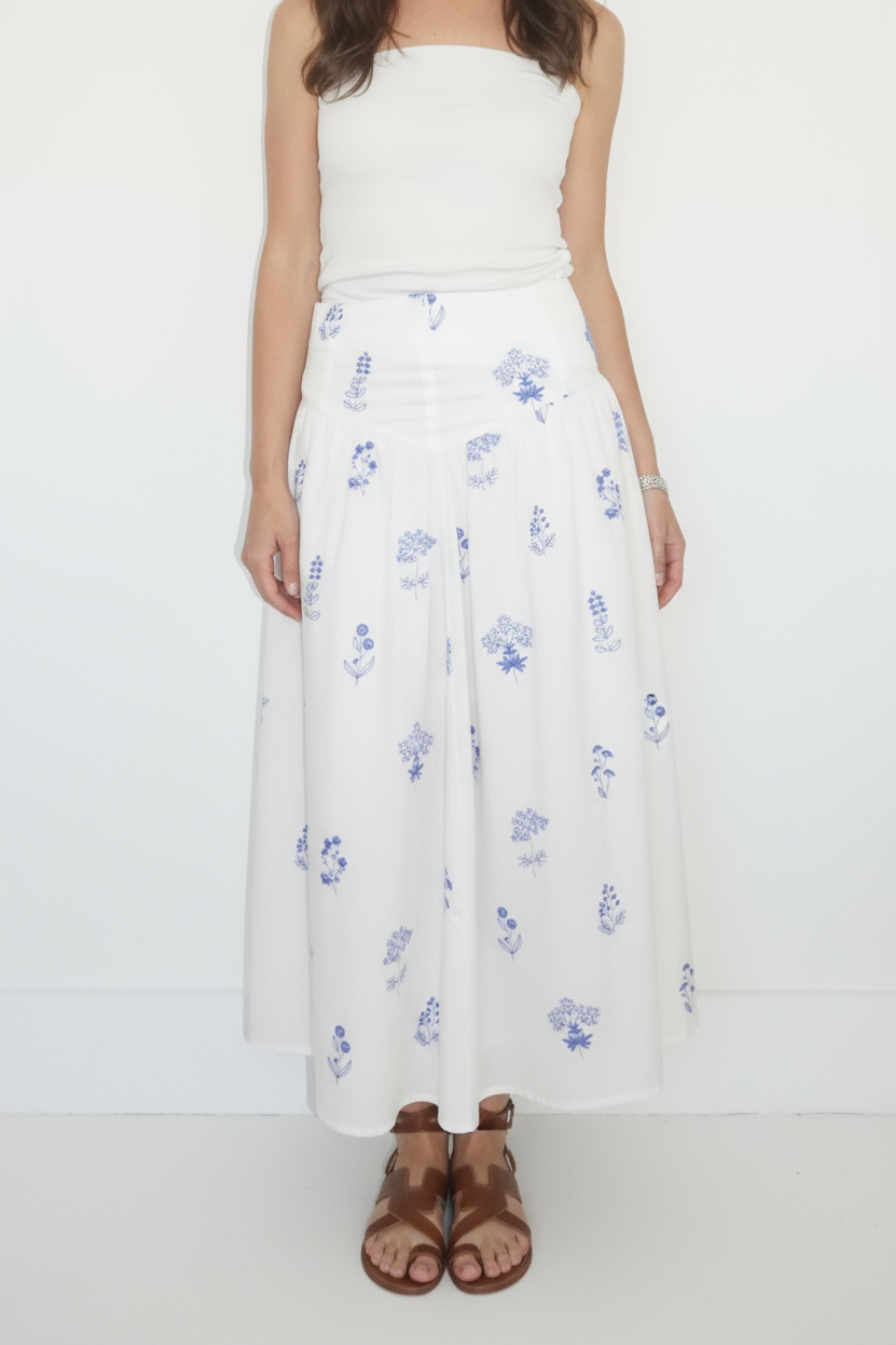 Odessa Skirt in Soft Blue Stitch