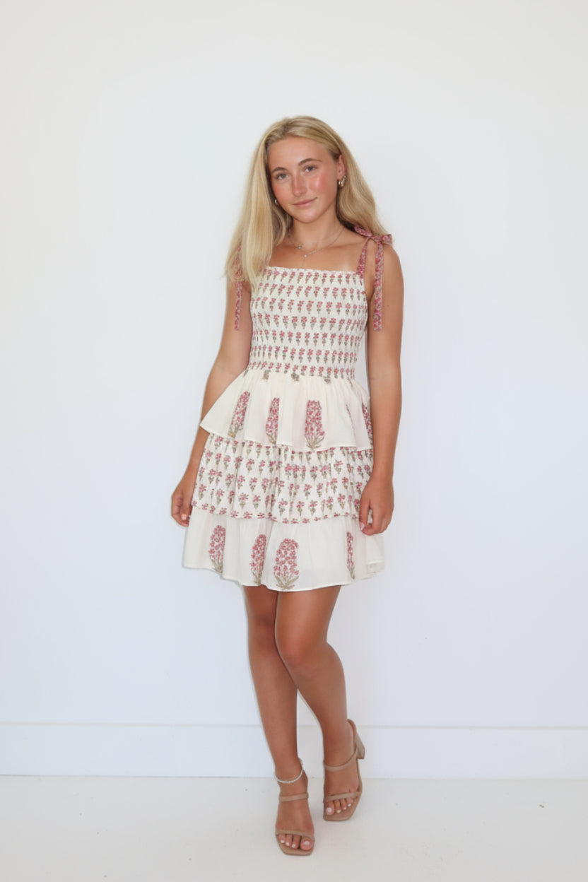 Skye Mini Dress in Rosewater