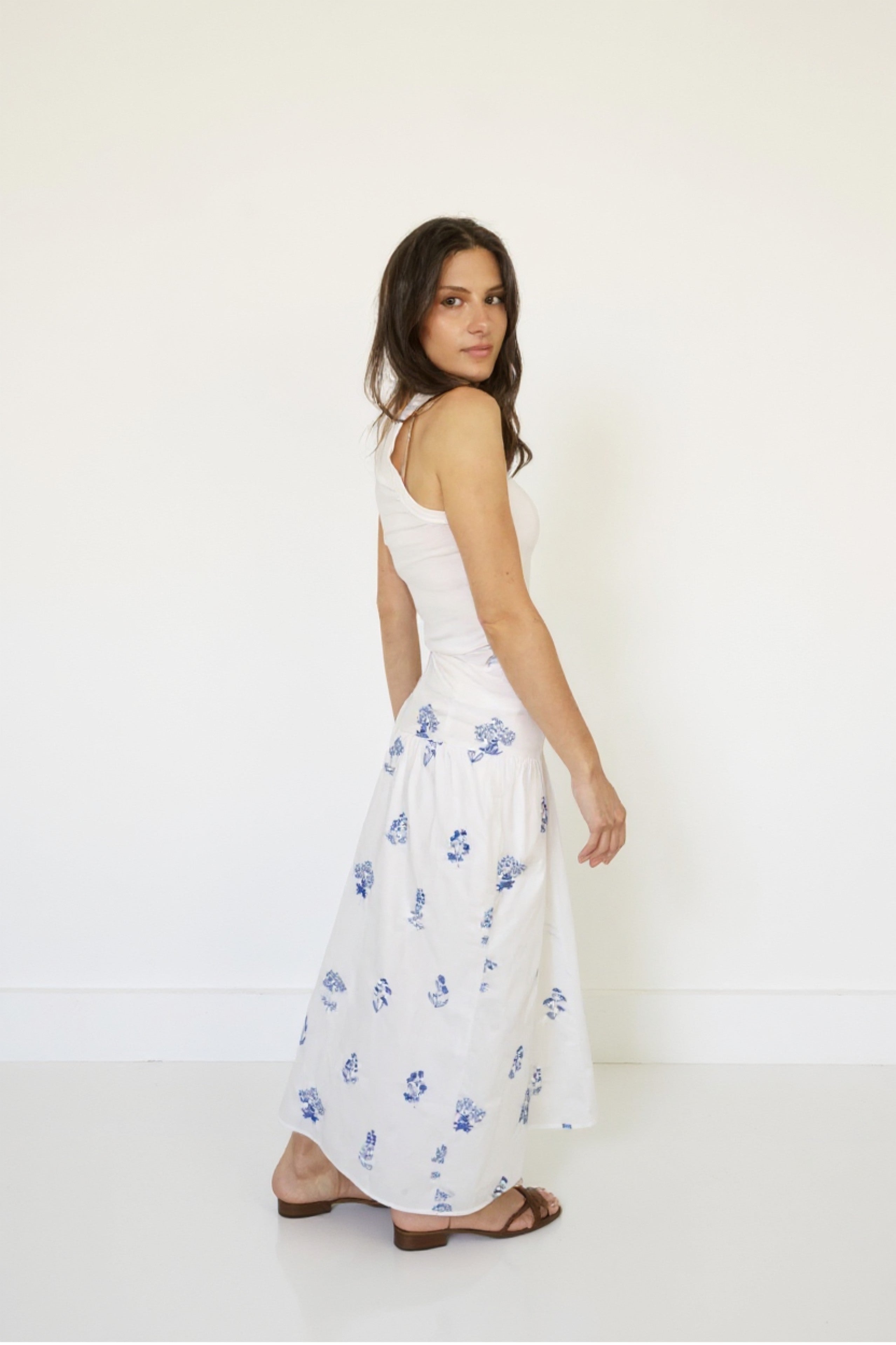 Odessa Skirt in Soft Blue Stitch