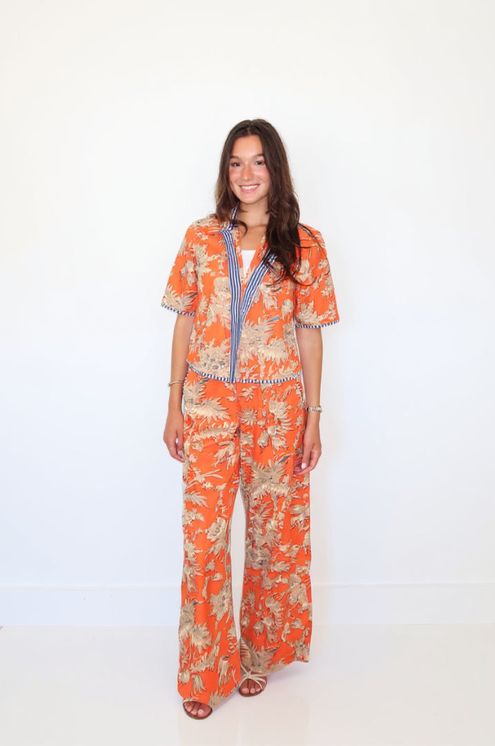Vita Shirt in Tangerine Mirage