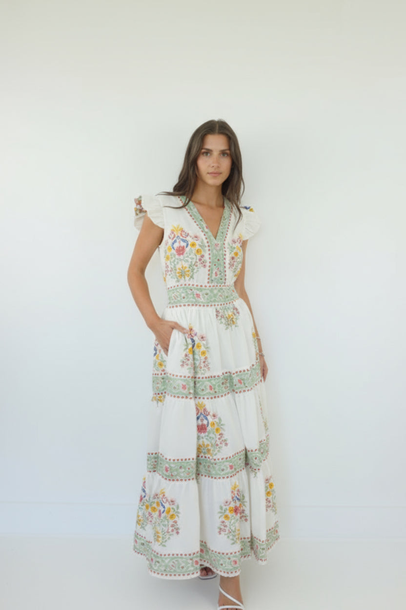 Percy Dress in Dune Garden