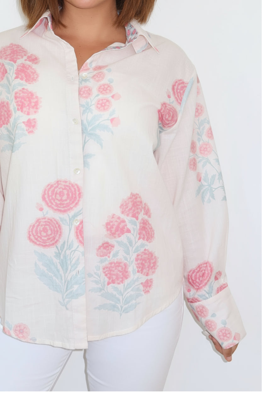 Mable Shirt in Blush Bloom