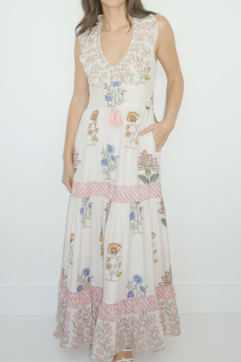 Bella Halter Maxi Dress in Wanderwild