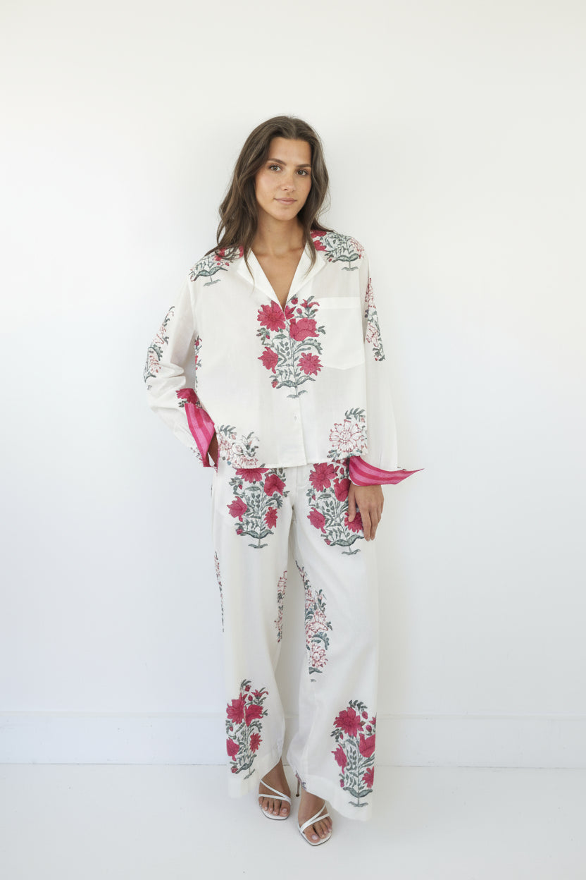 Evelyn Shirt in Sunset Rose