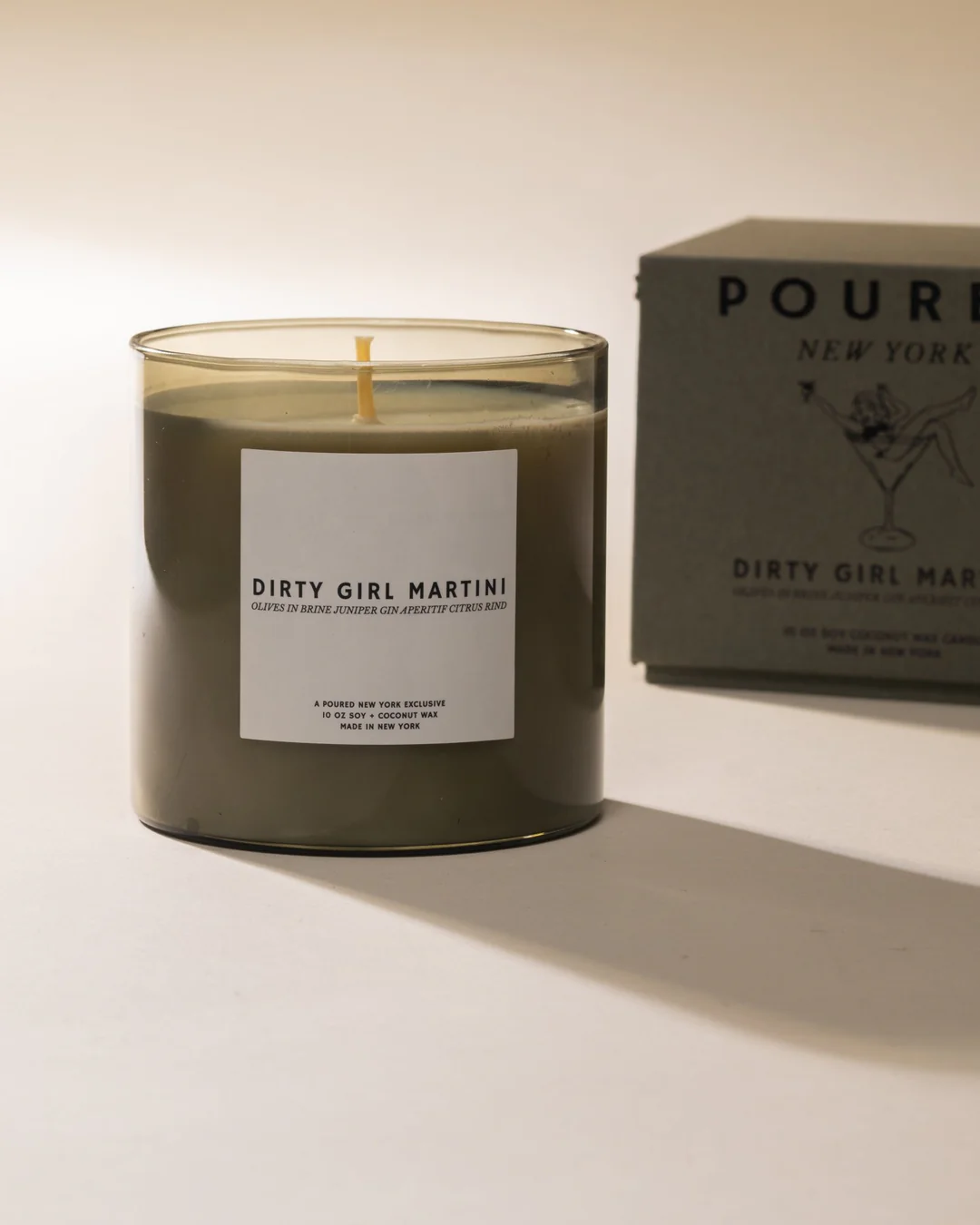 Soy Coconut Wax Candle, Dirty Girl Martini