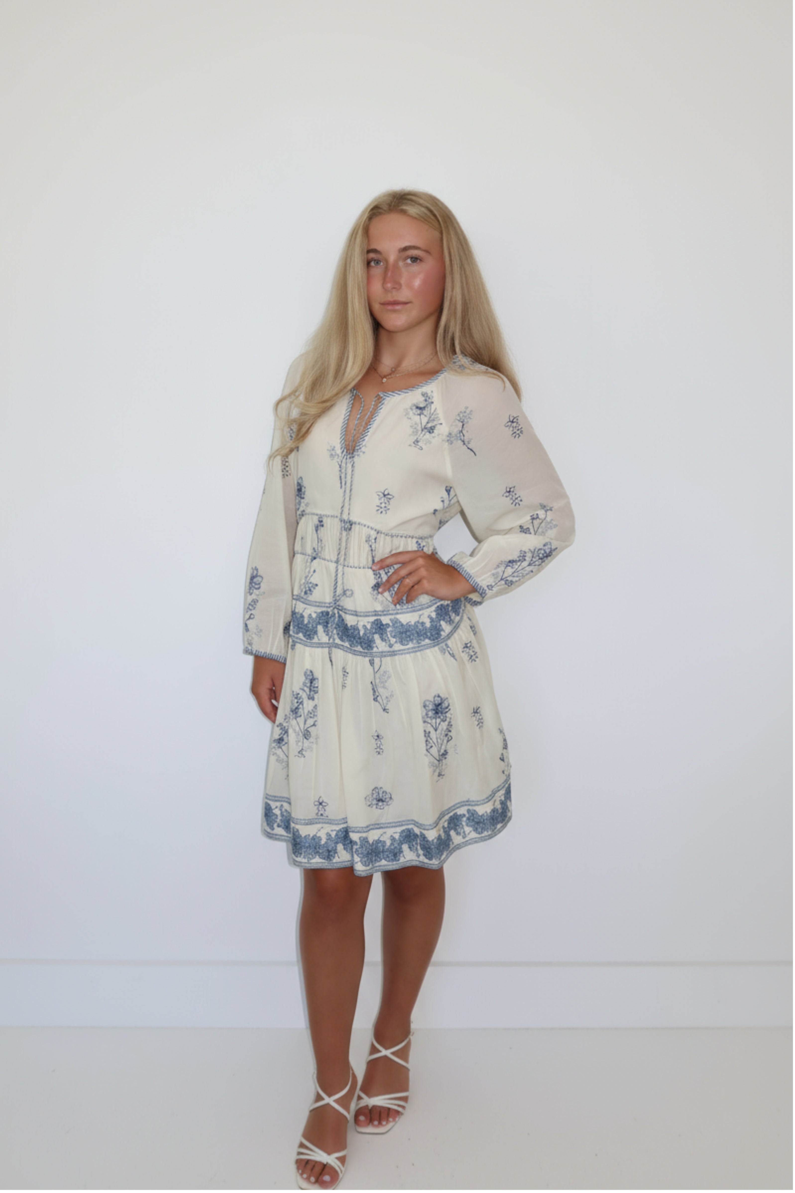 Primrose Mini Dress in Sea Spray Floral