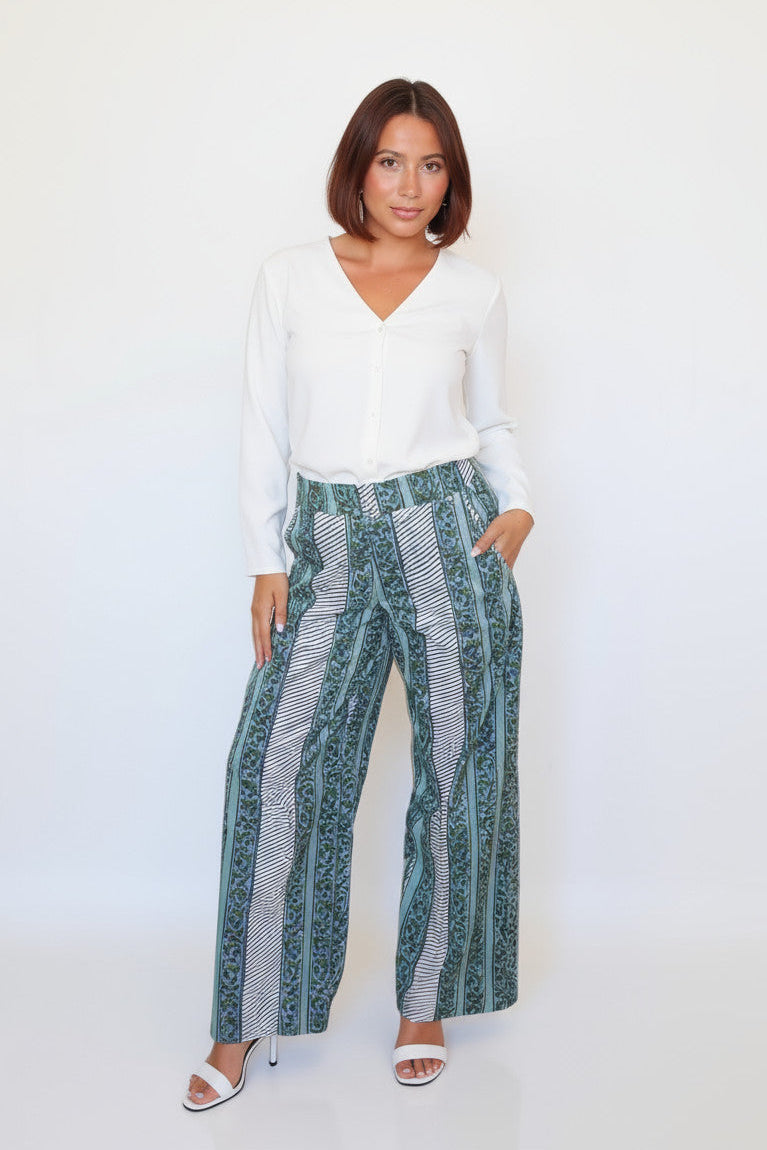 Edison Pant in Mystic Blue Stripe