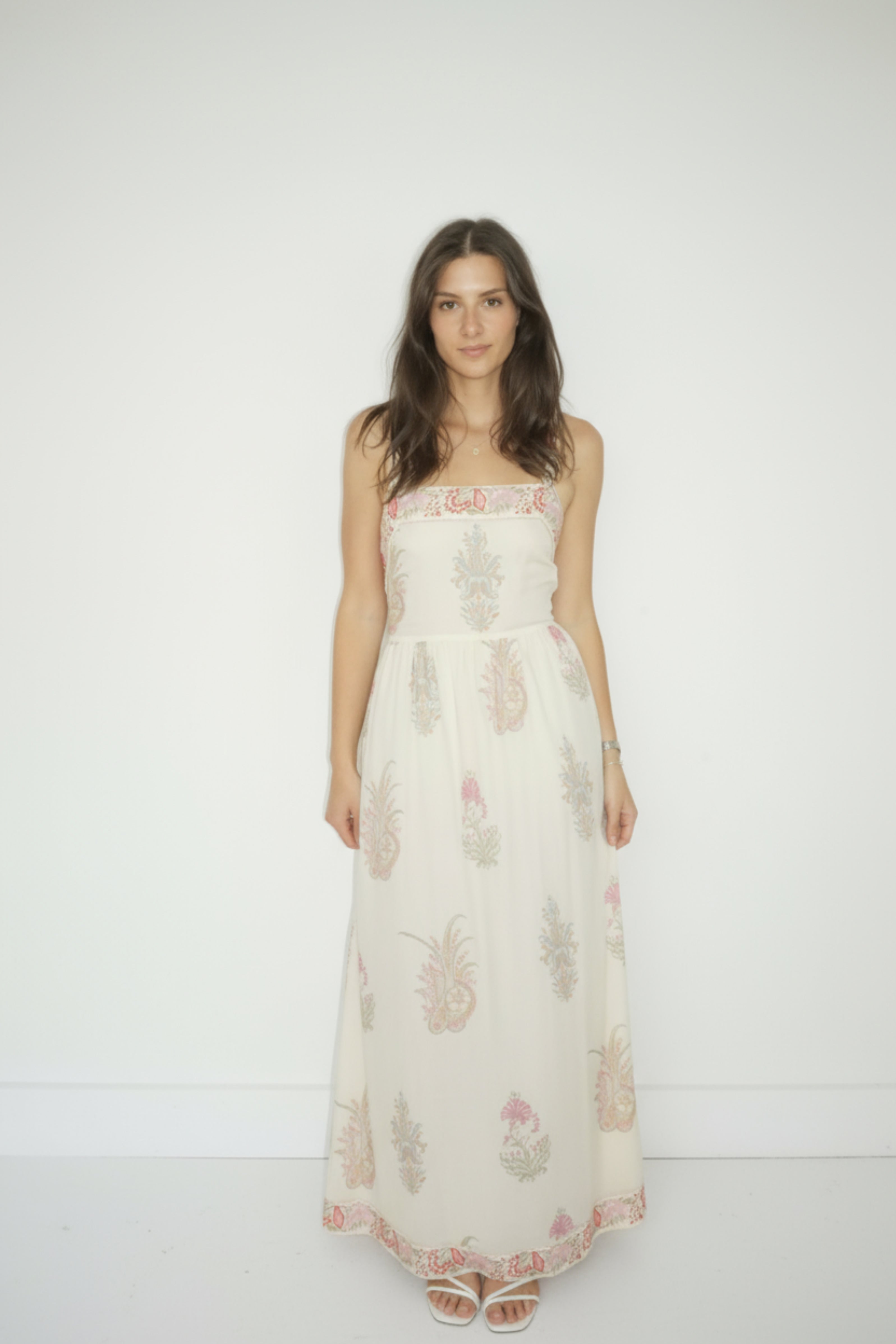 Zena Dress in Pastel Paisley