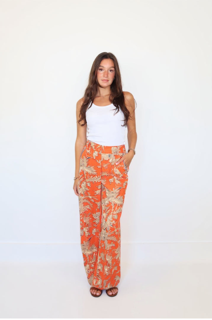 Edison Pant in Tangerine Mirage