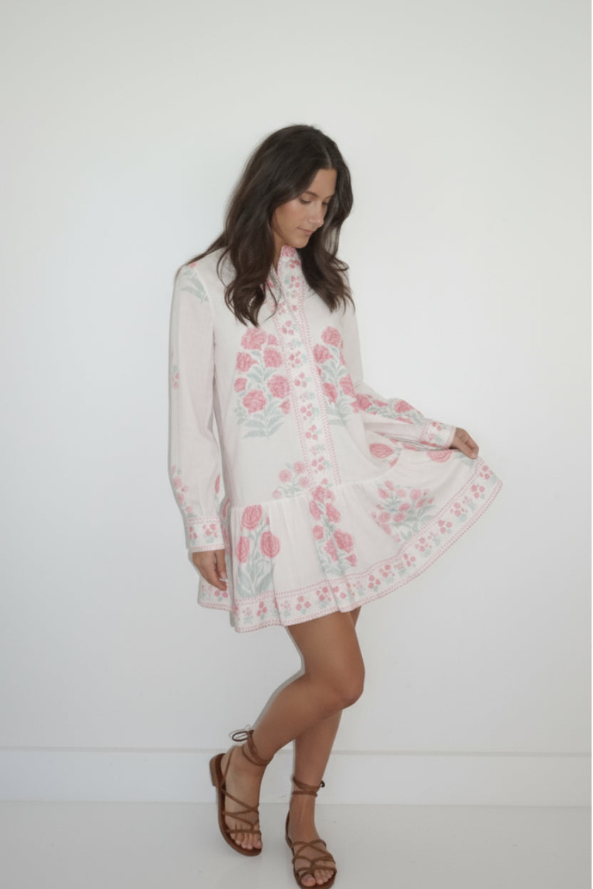 Carrie Dress in Blush Bloom