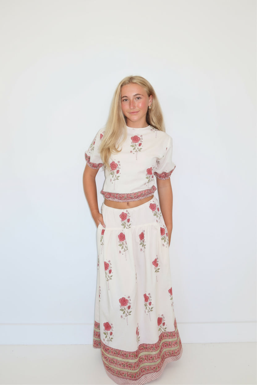 Odessa Skirt in Rosewater