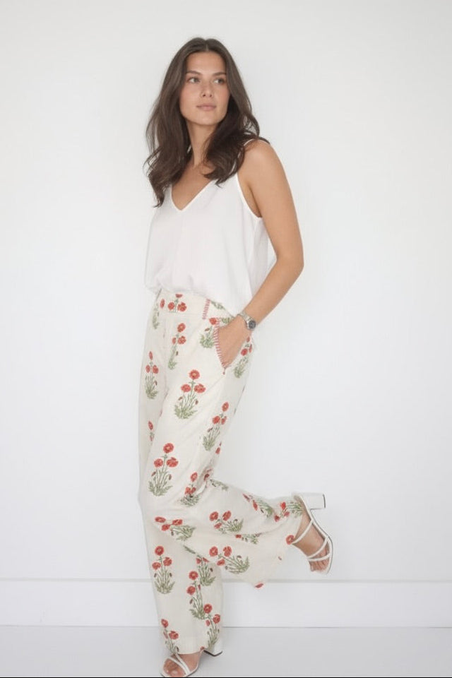 Edison Pant in Red Bloom