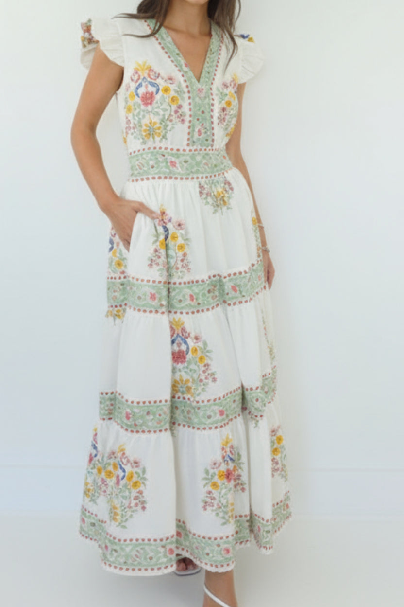 Percy Dress in Dune Garden