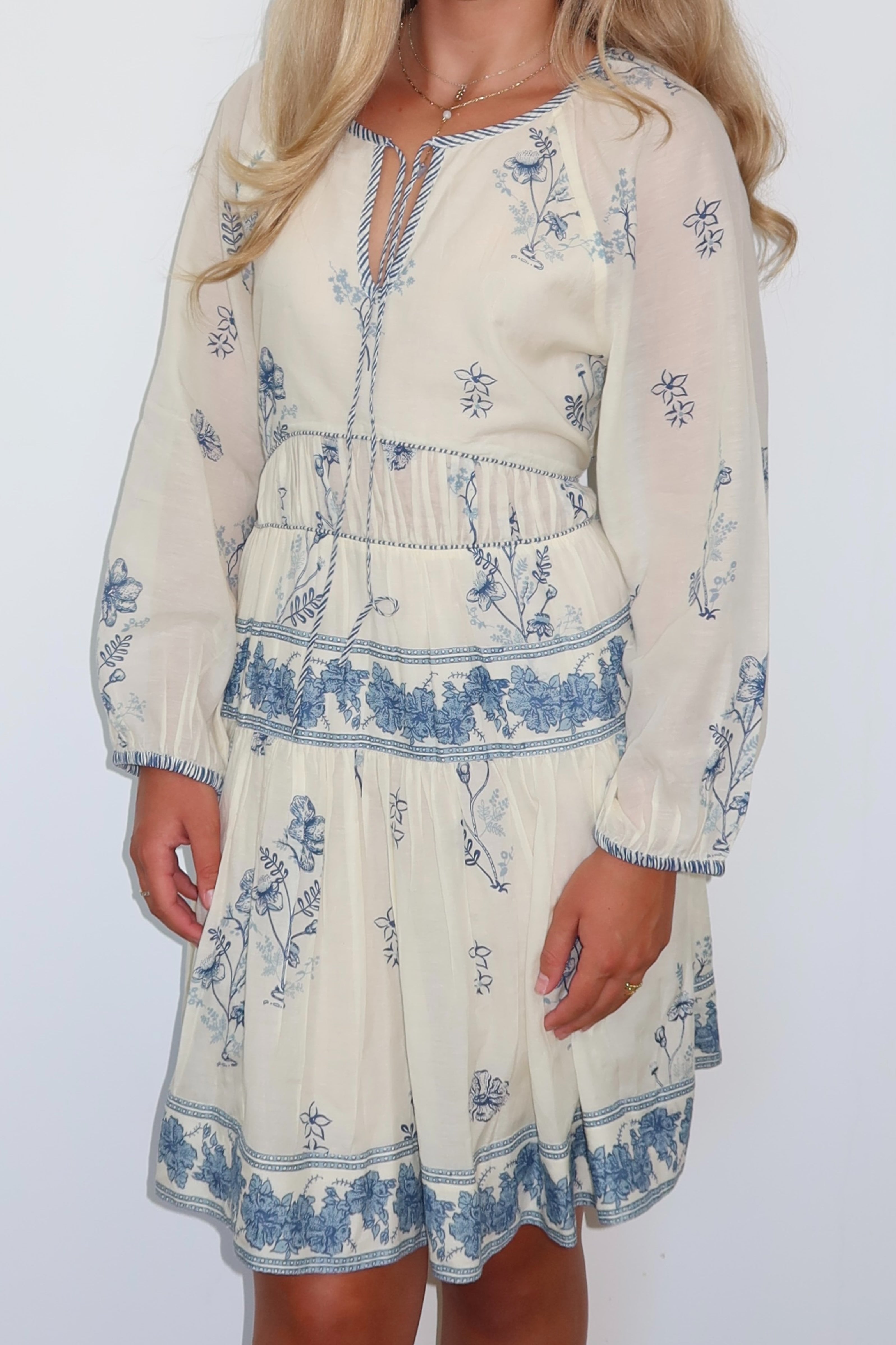 Primrose Mini Dress in Sea Spray Floral