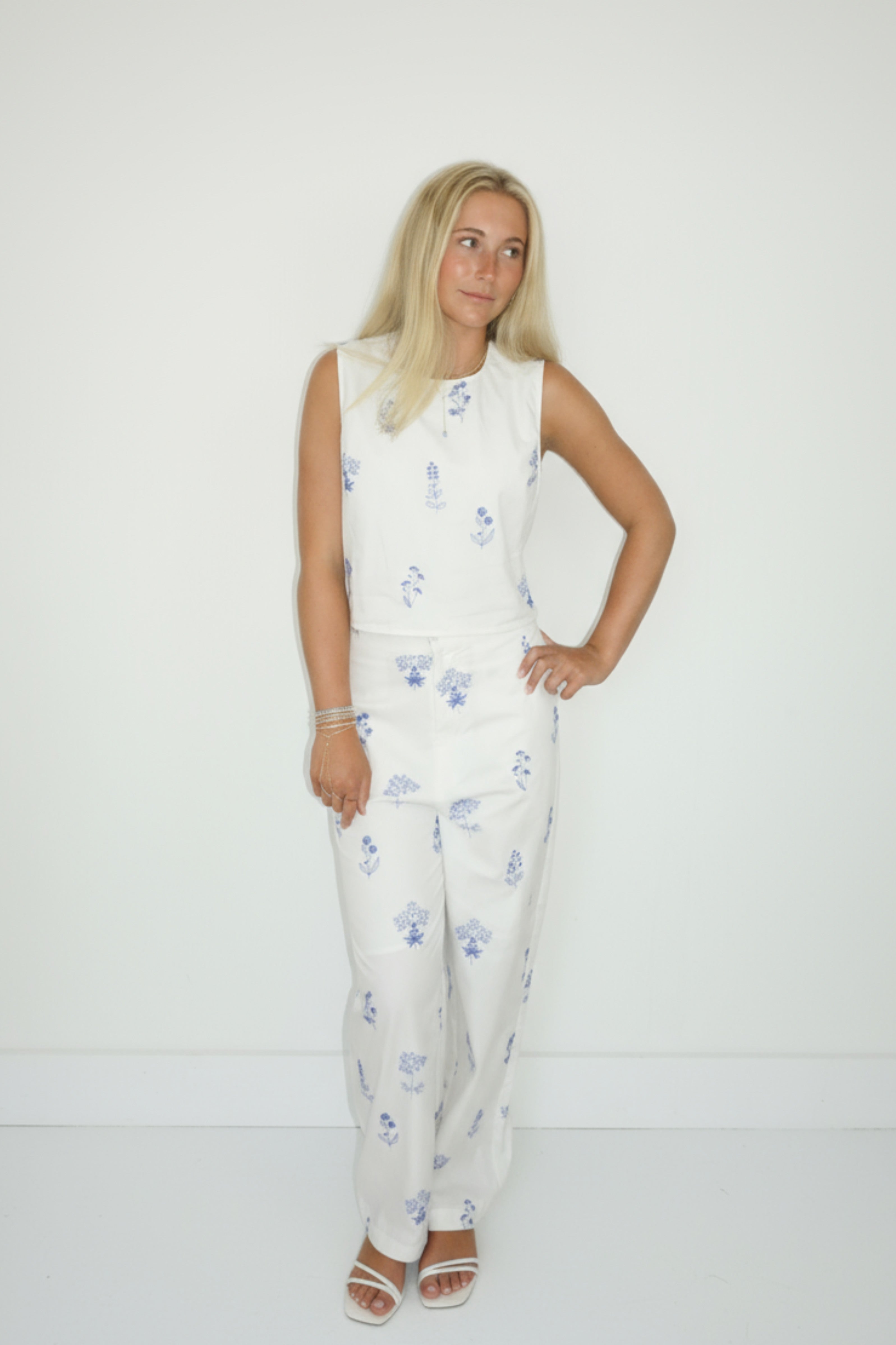 Anne Top in Soft Blue Stitch