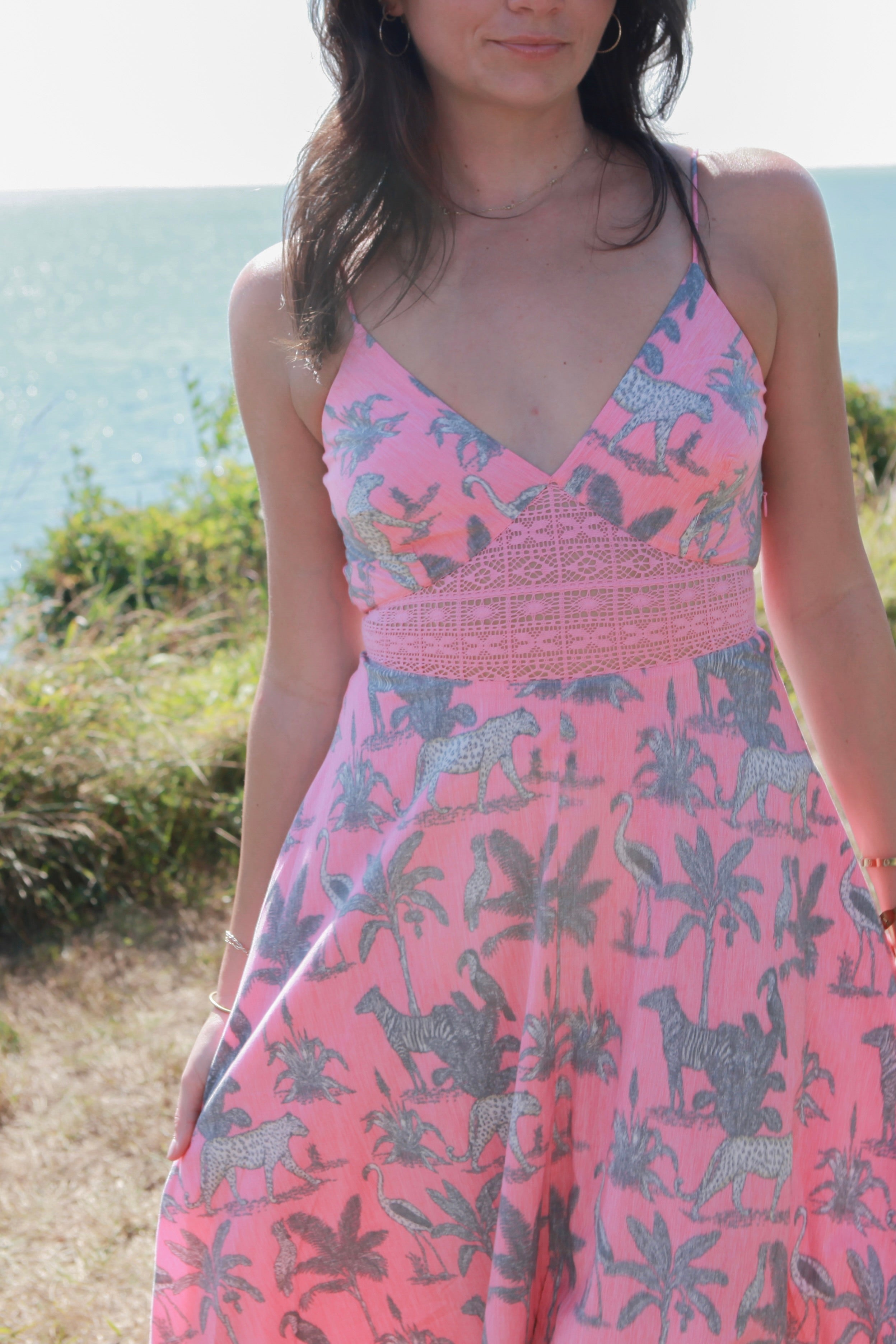 Isabella Dress in Ikat Safari