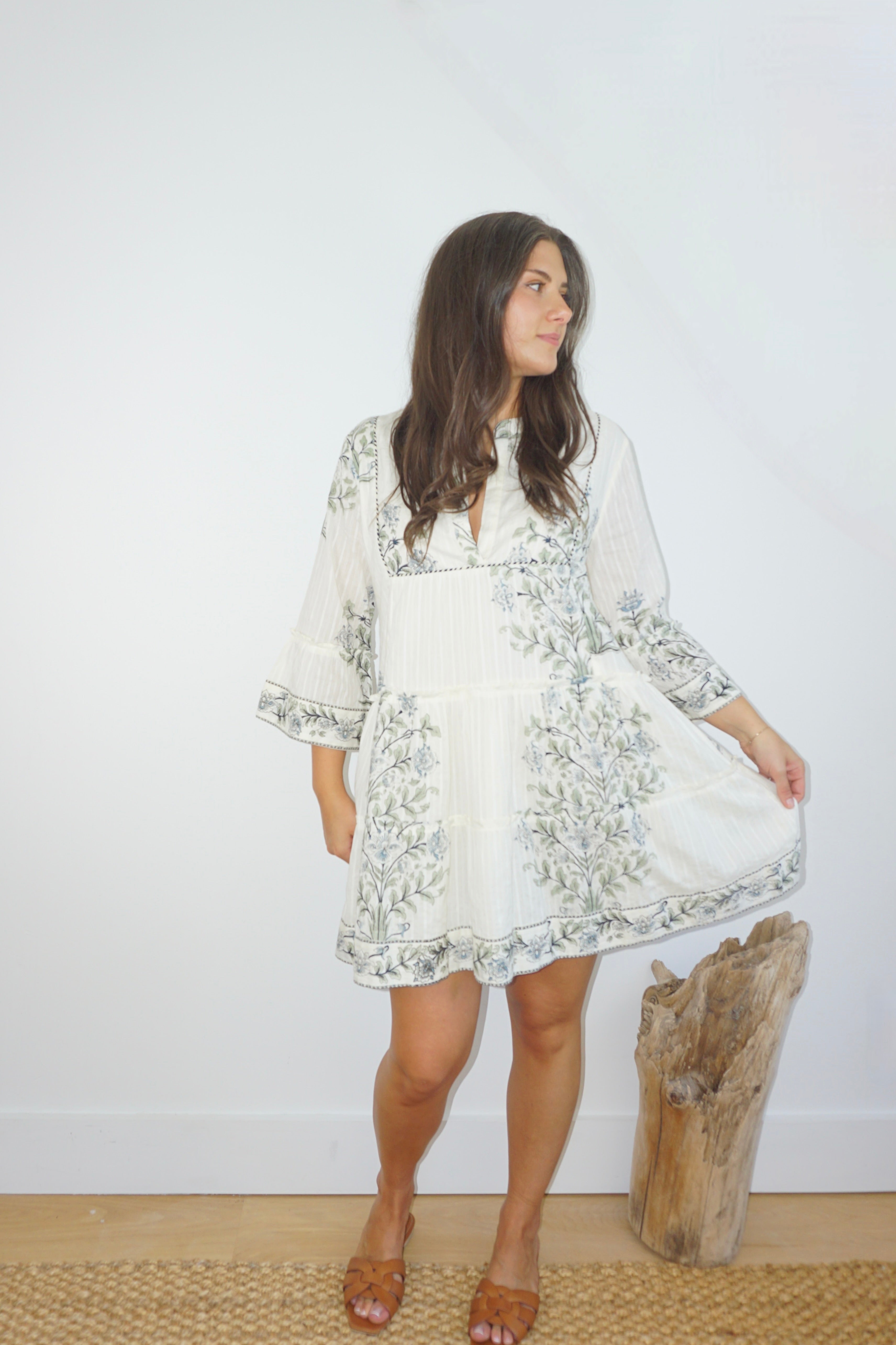 NIBI MTK Dylan Mini Dress - Vert Victorian
