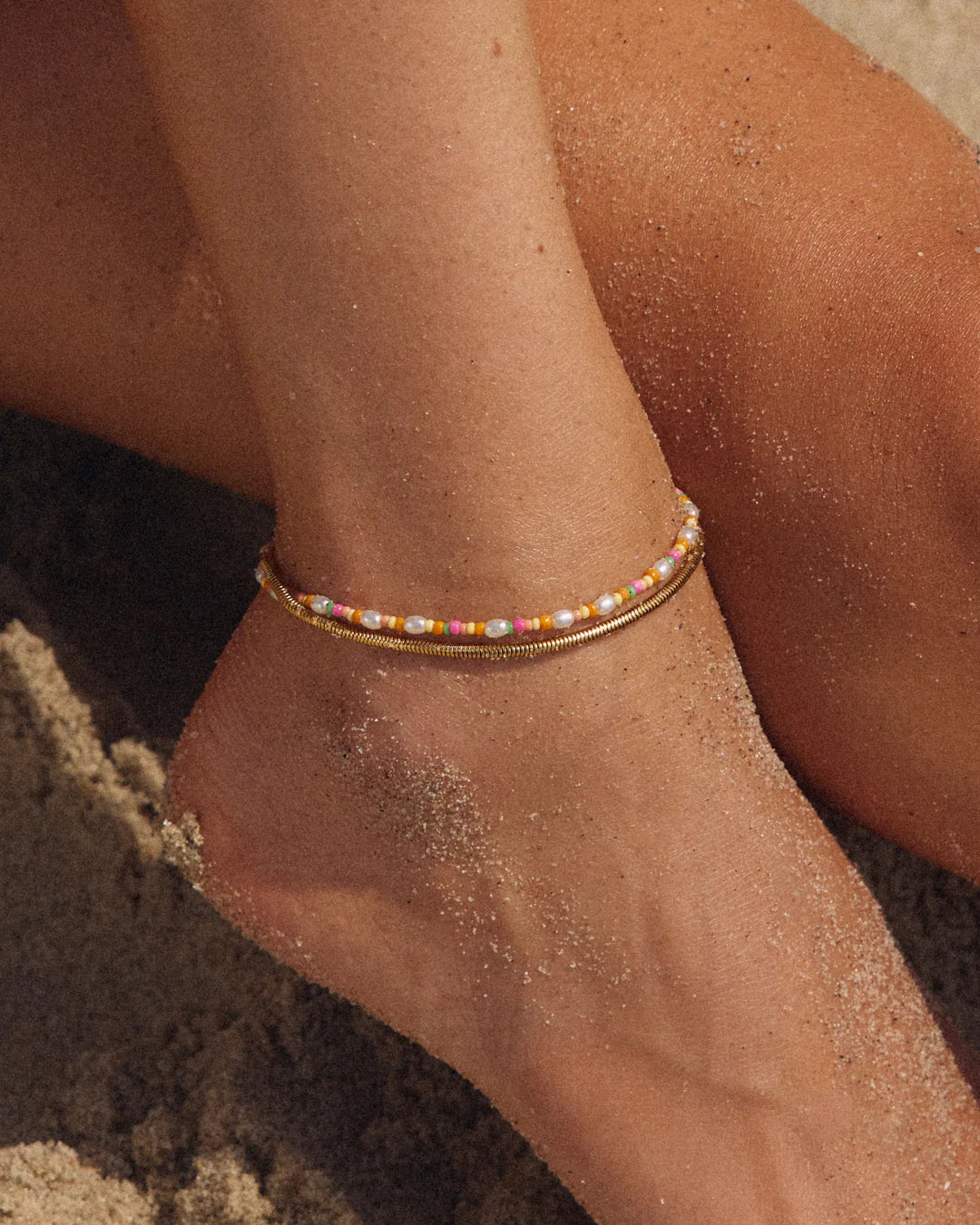LUV AJ The Lahaina Pearl Anklet Set
