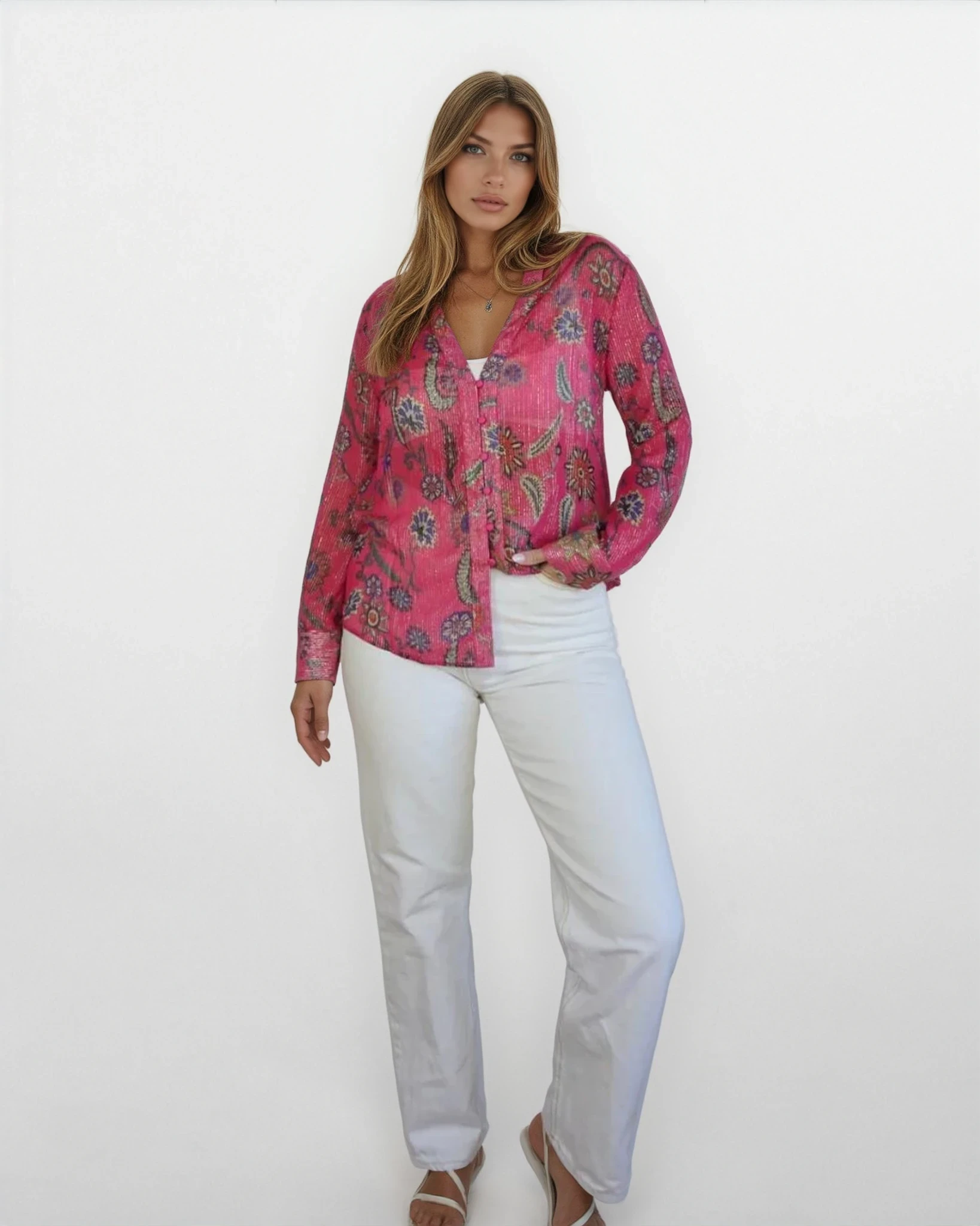 Evie Blouse - Jaya Pink