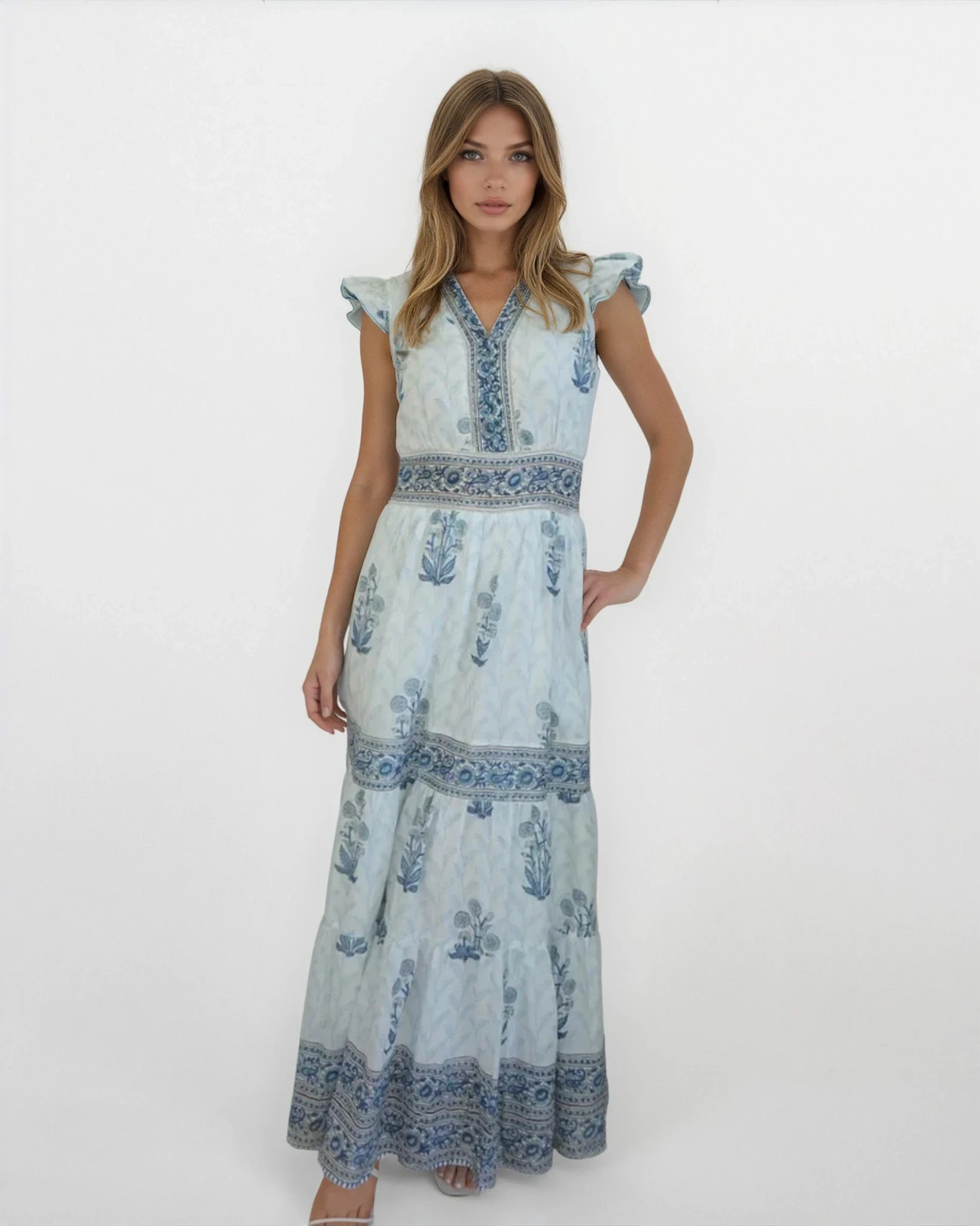 Percy Maxi Dress - Bluebell