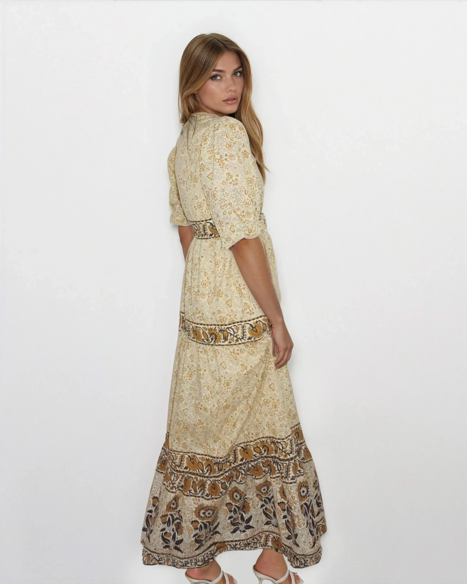 Grazia Dress in Black Jacobean