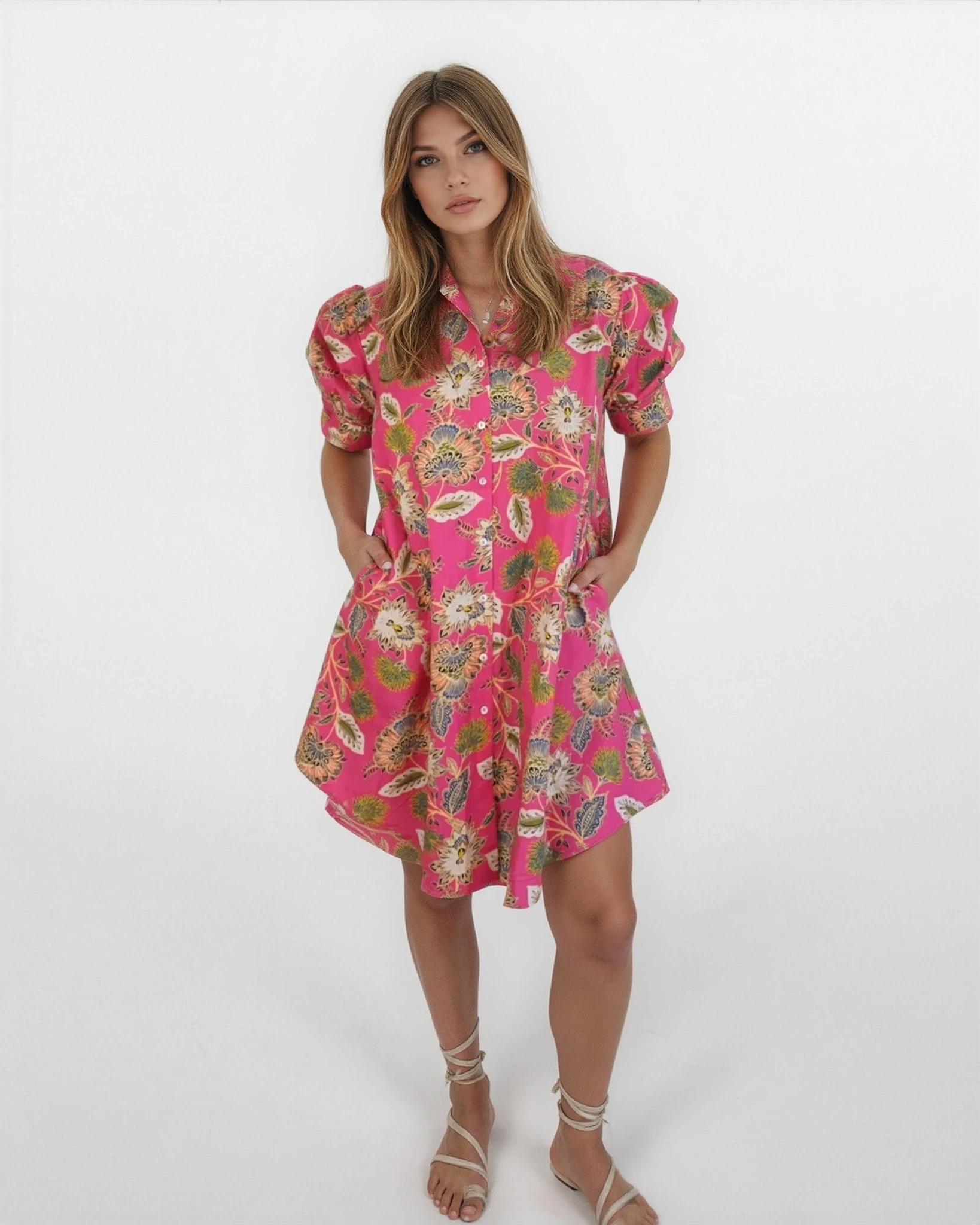 Arden Mini Dress - Jaya Pink