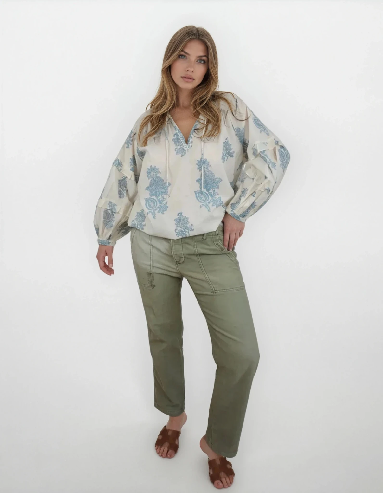 Kendra Blouse - Turquoise