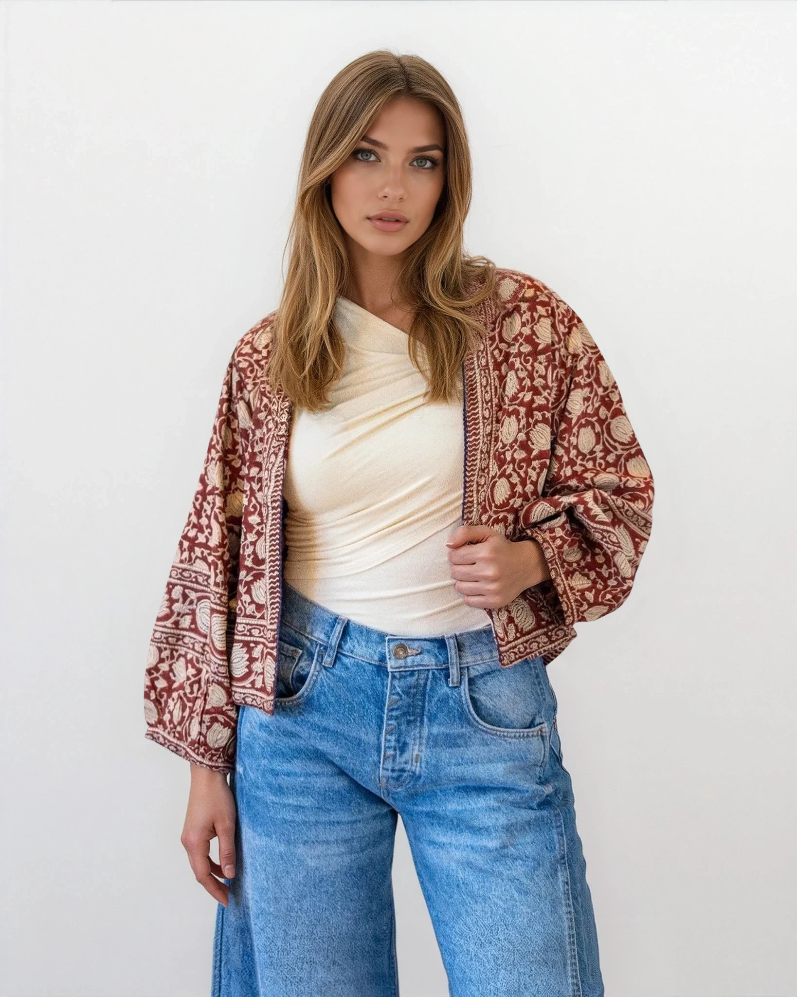 Amara Jacket in Red Lotus