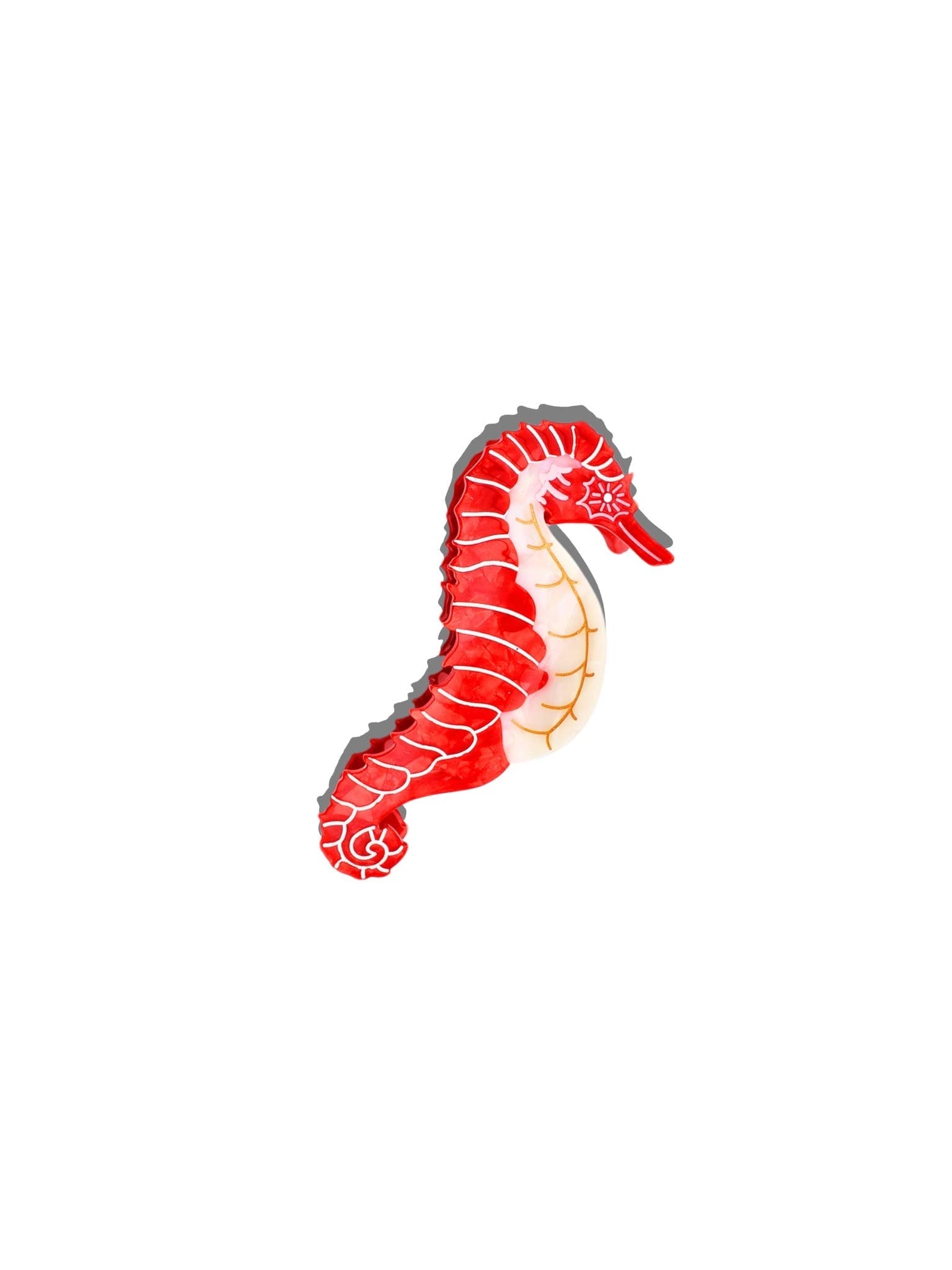 Seahorse Claw Clip - Red