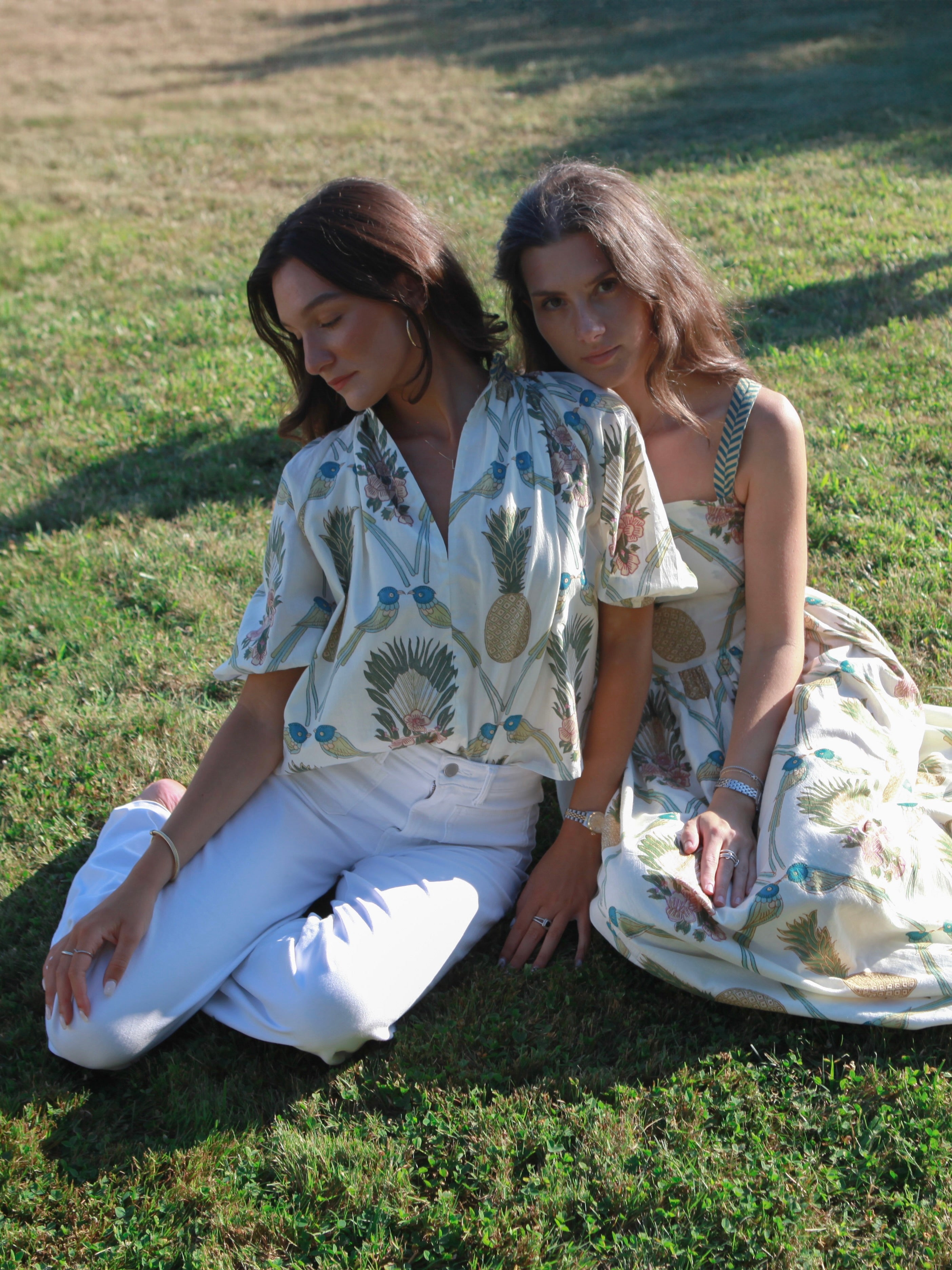 Charli Top in Royal Tropic