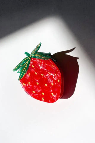 Solar Eclipse Hand-Painted  Strawberry Fruit Clip