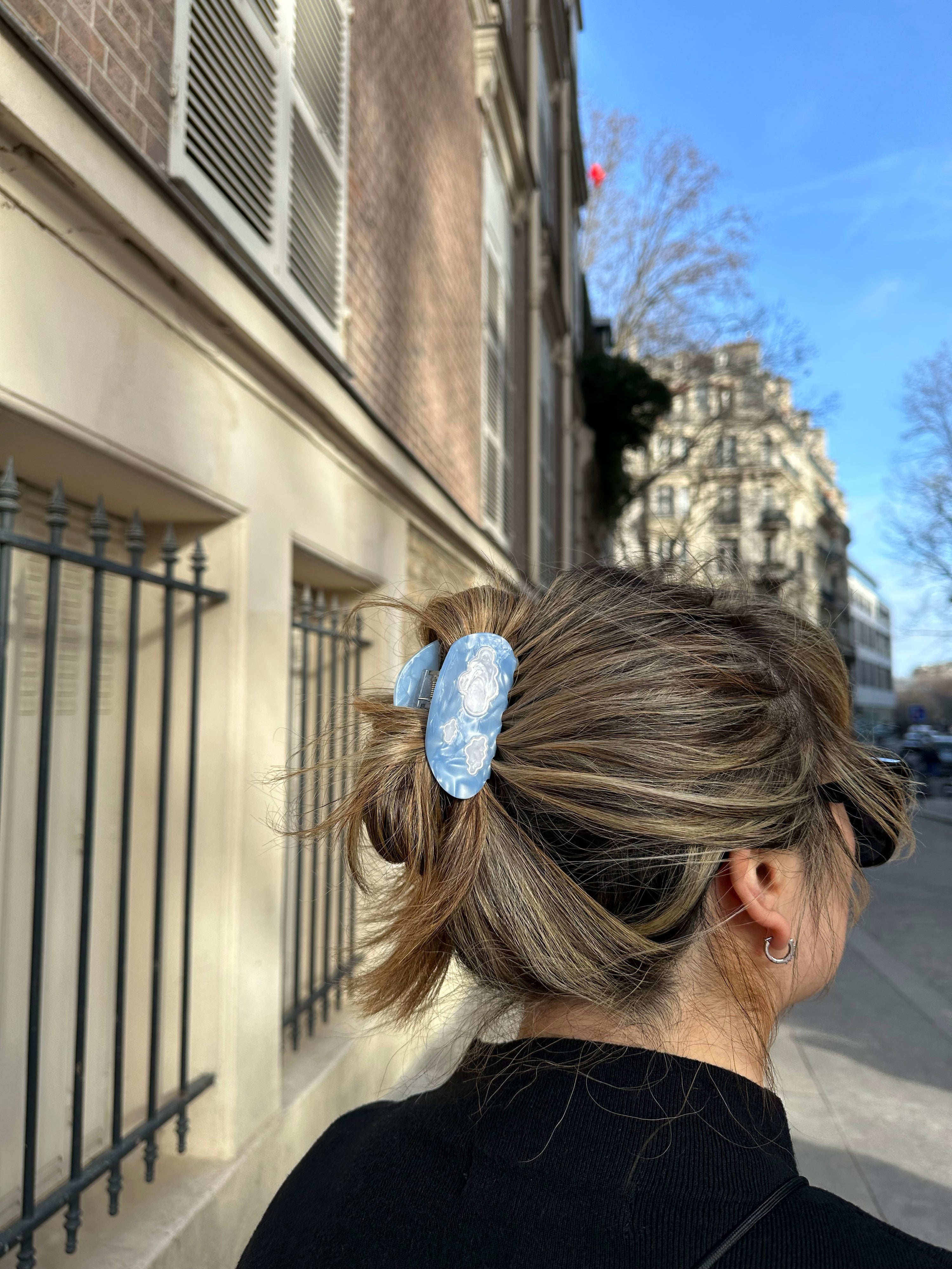 Blue Skies Cloud Claw Clip