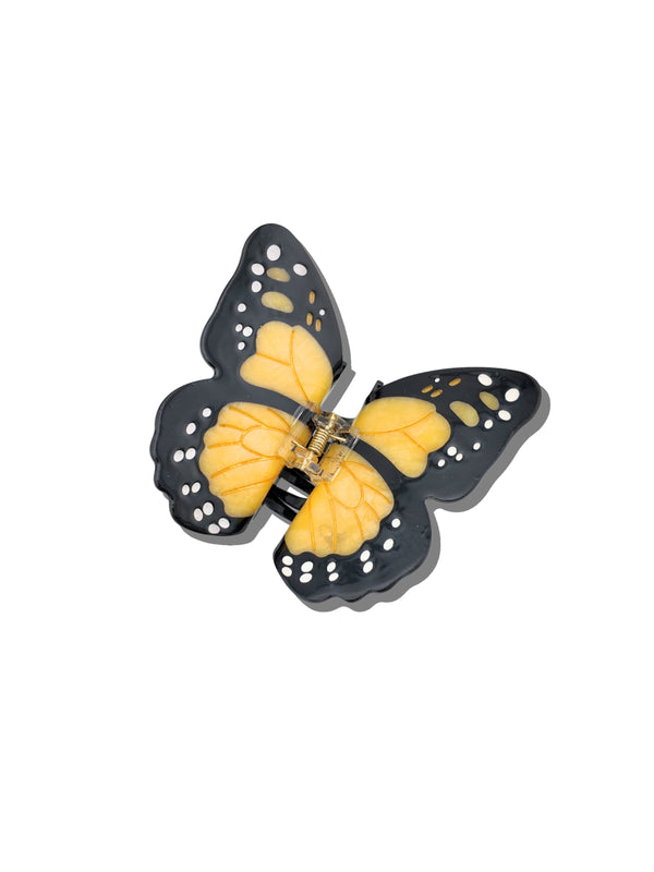 Hand Painted Monarch Butterfly Claw Hair Clip