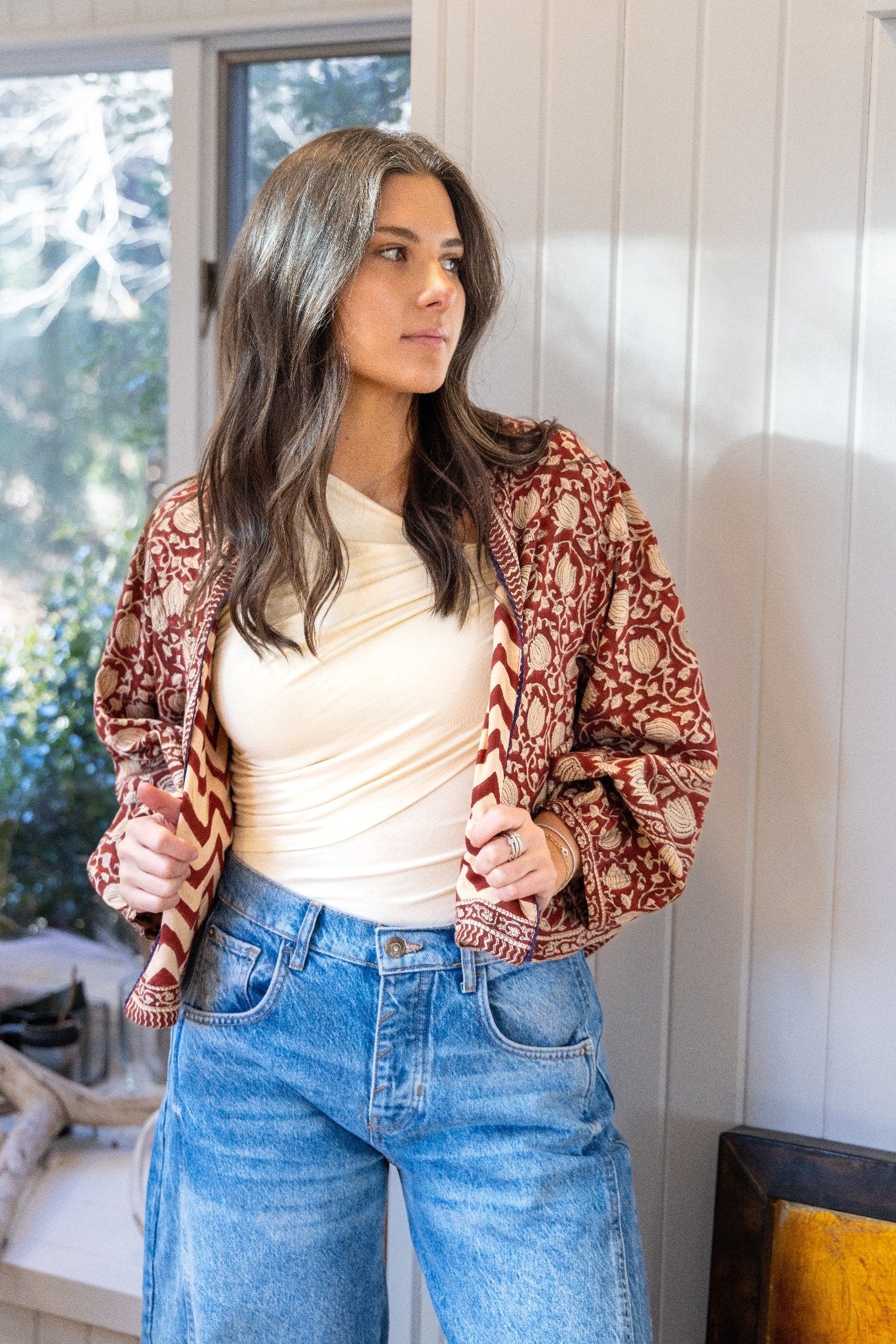 Amara Jacket in Red Lotus