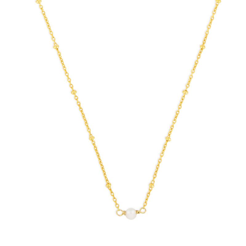 June Birthstone Necklace -  Gold