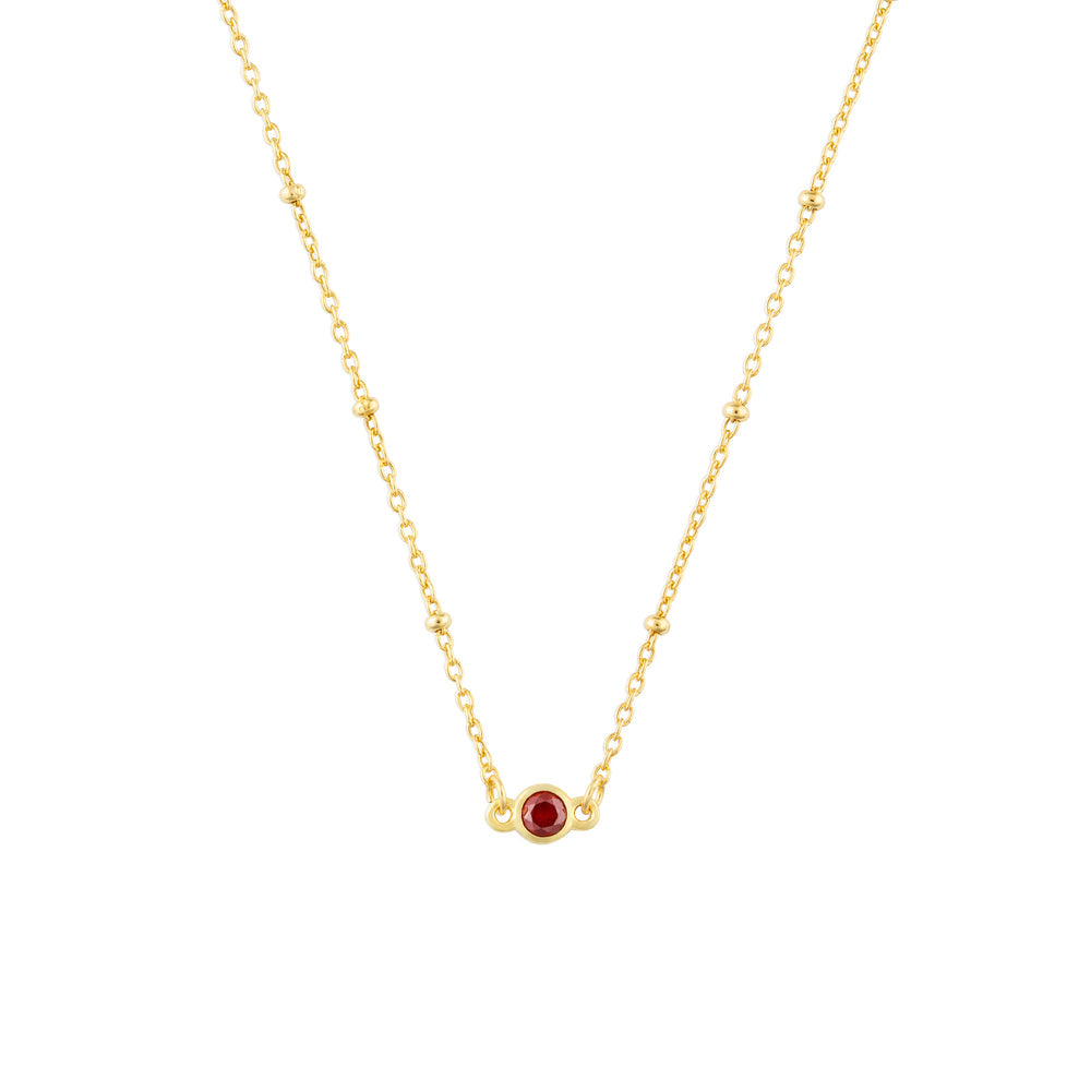 January Birthstone Necklace - Gold