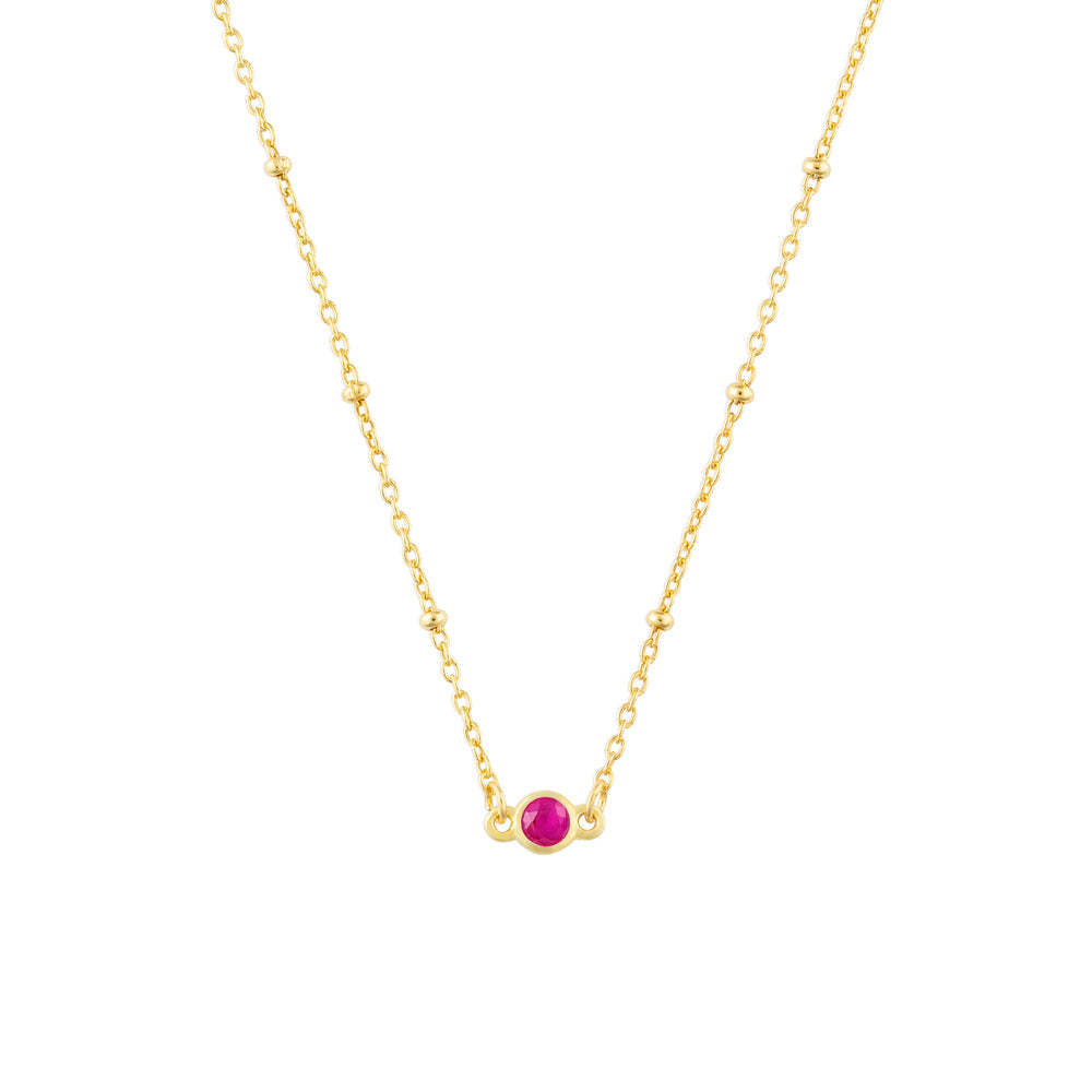 July Birthstone Necklace - Gold