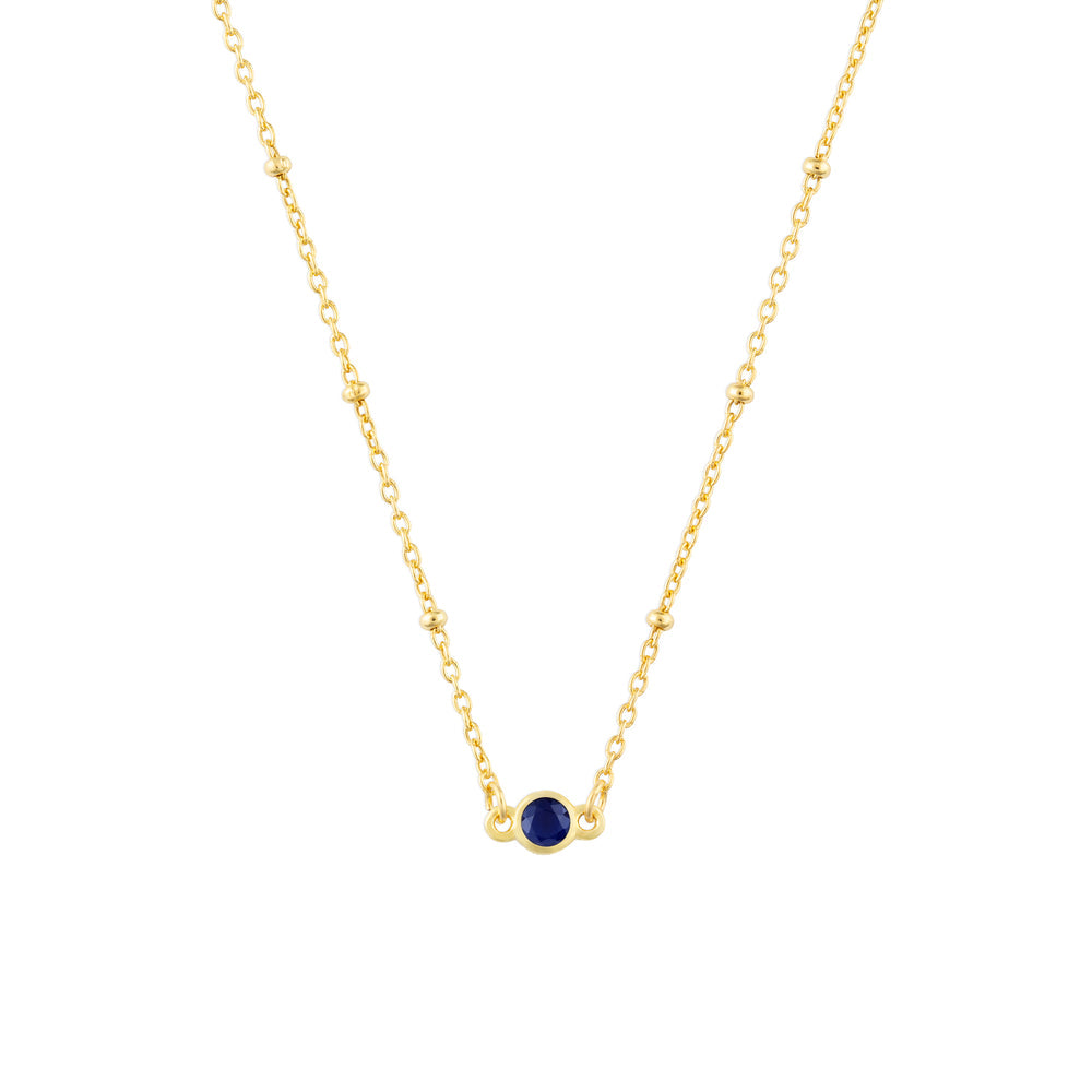 September Birthstone Necklace - Gold