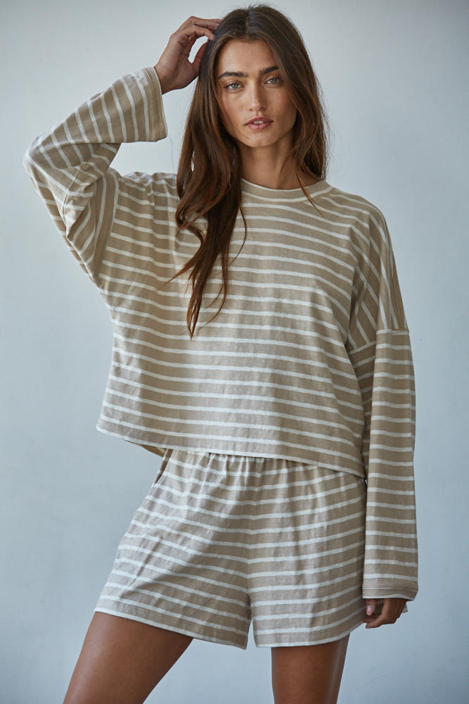 Stay in Striped Pullover