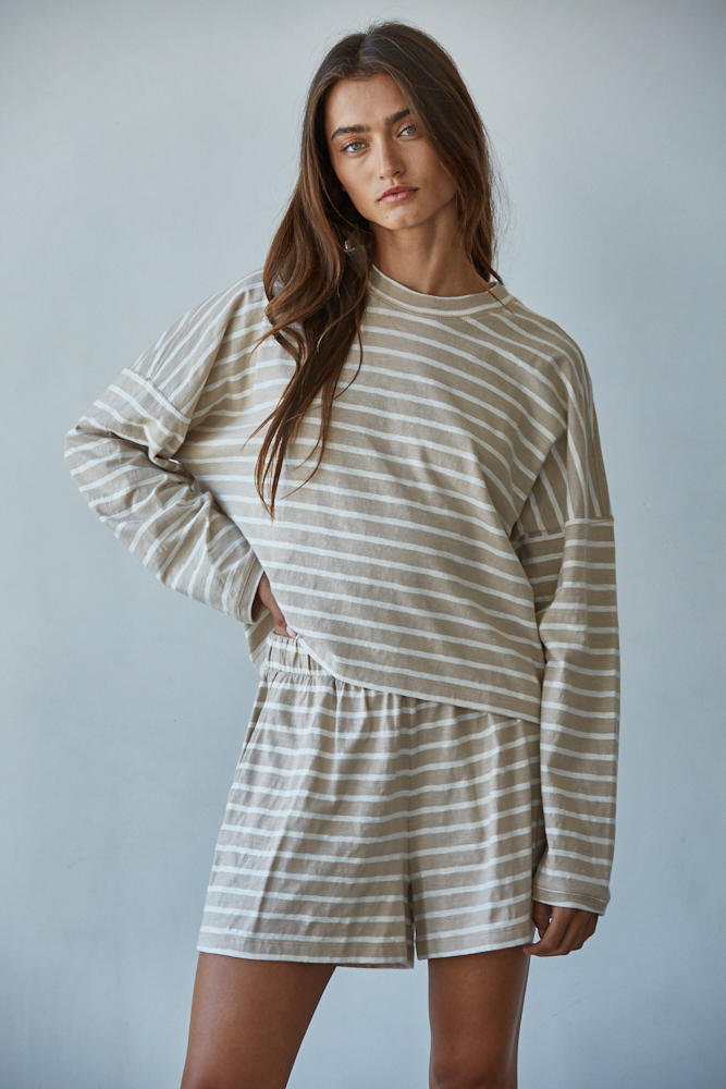 Stay in Striped Pullover