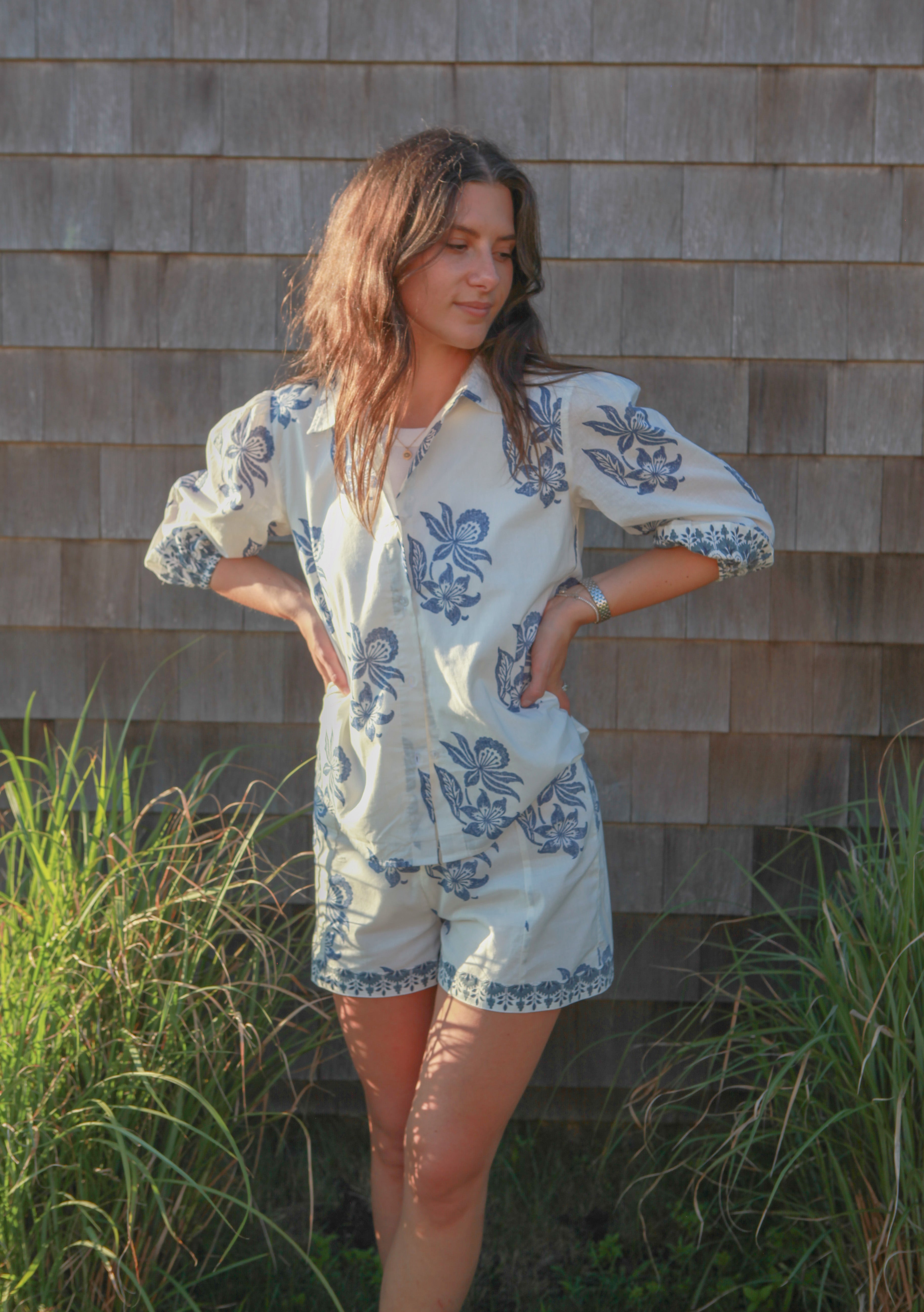 Blaine Top in Seaside Bloom