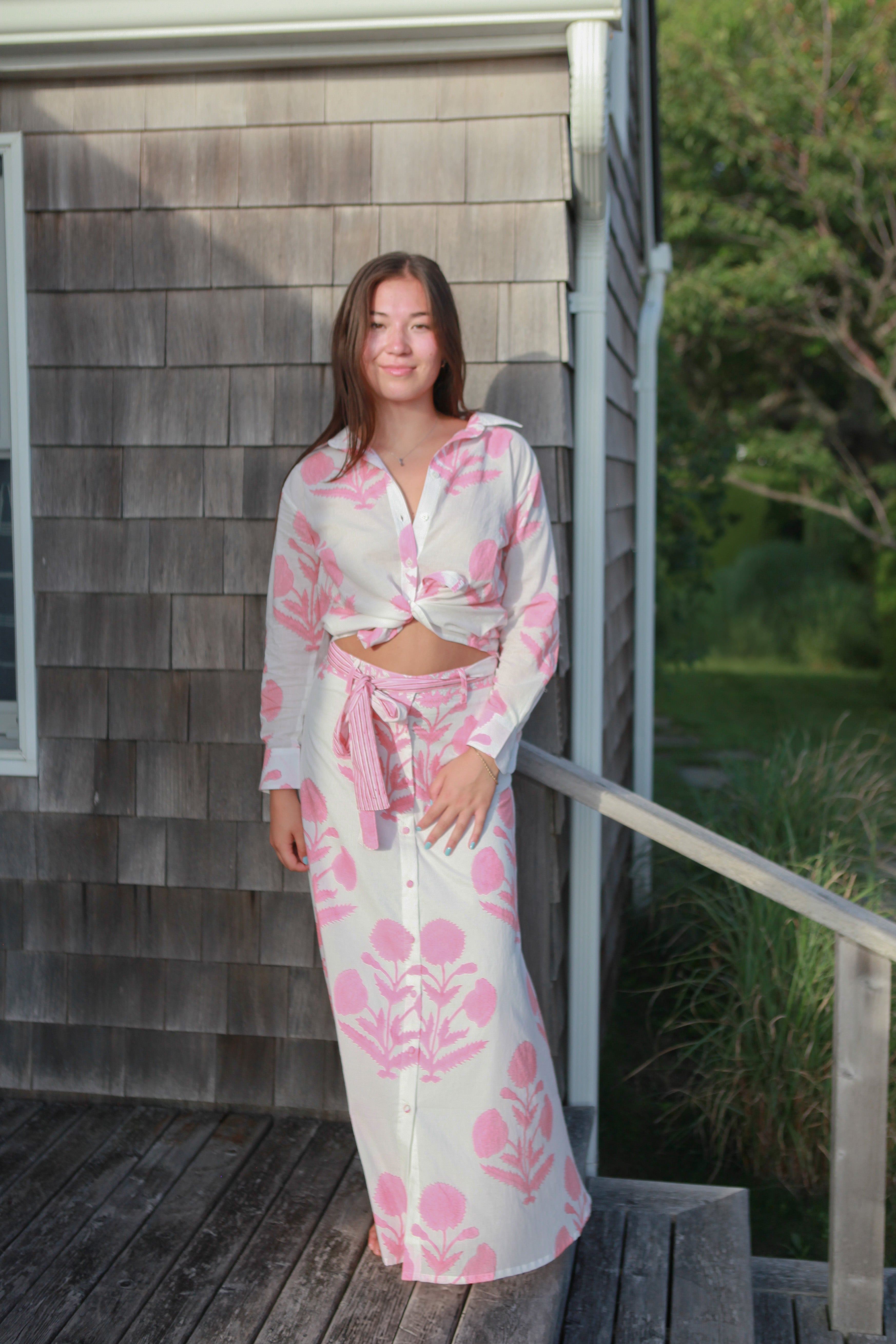 Mable Shirt in Buta Pink