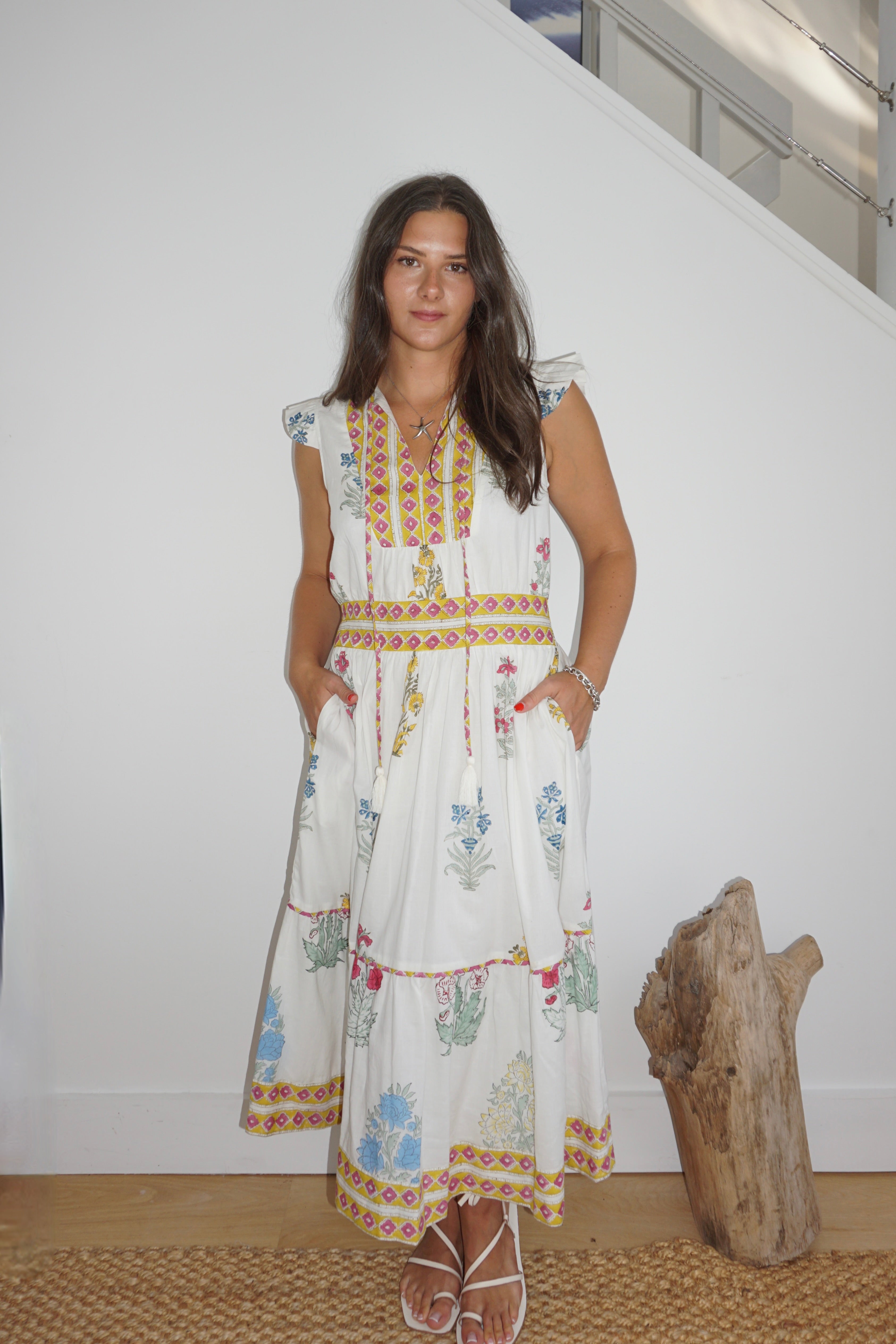 Capri Midi Dress - Mixed Print Floral