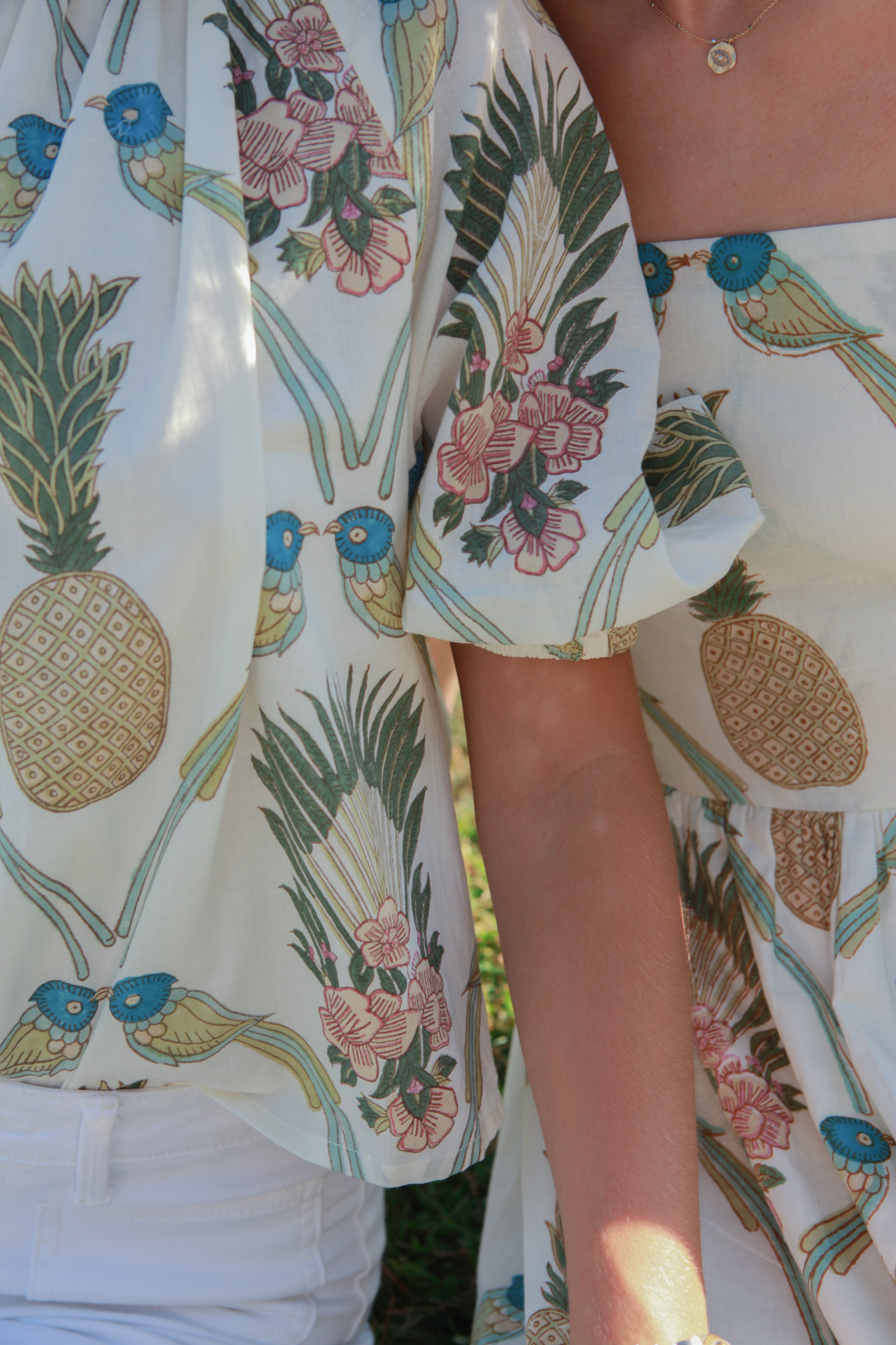 Charli Top in Royal Tropic