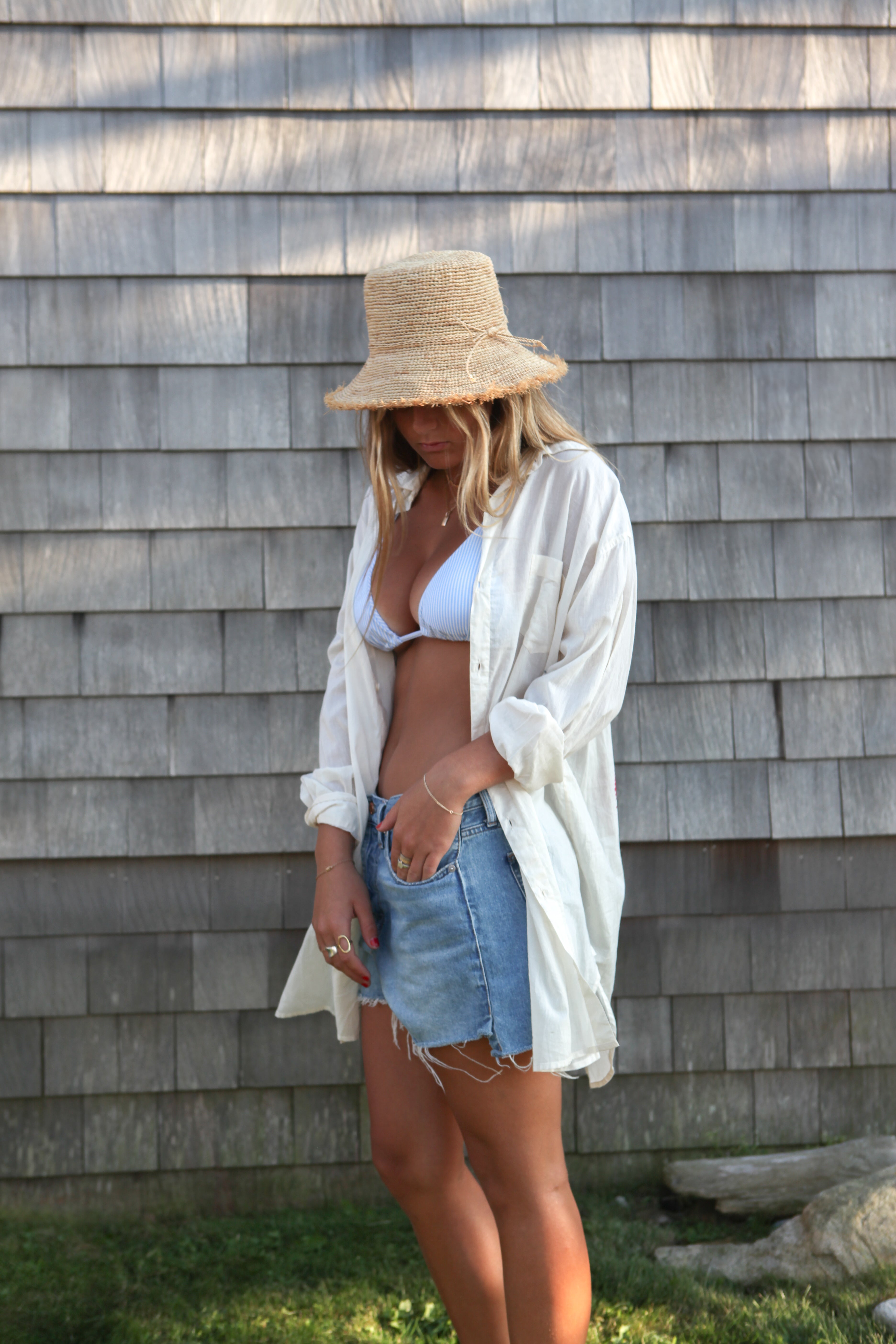 NIBI MTK Clove Shirt Dress - Ecru/Red