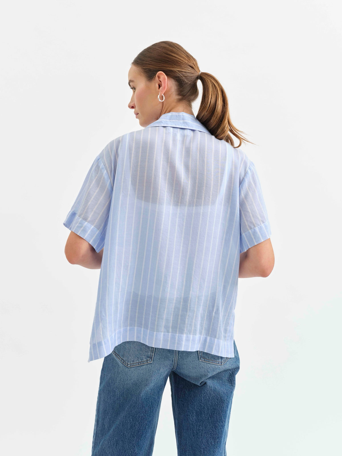Buttercup Tie Front Shirt - Castle Stripe