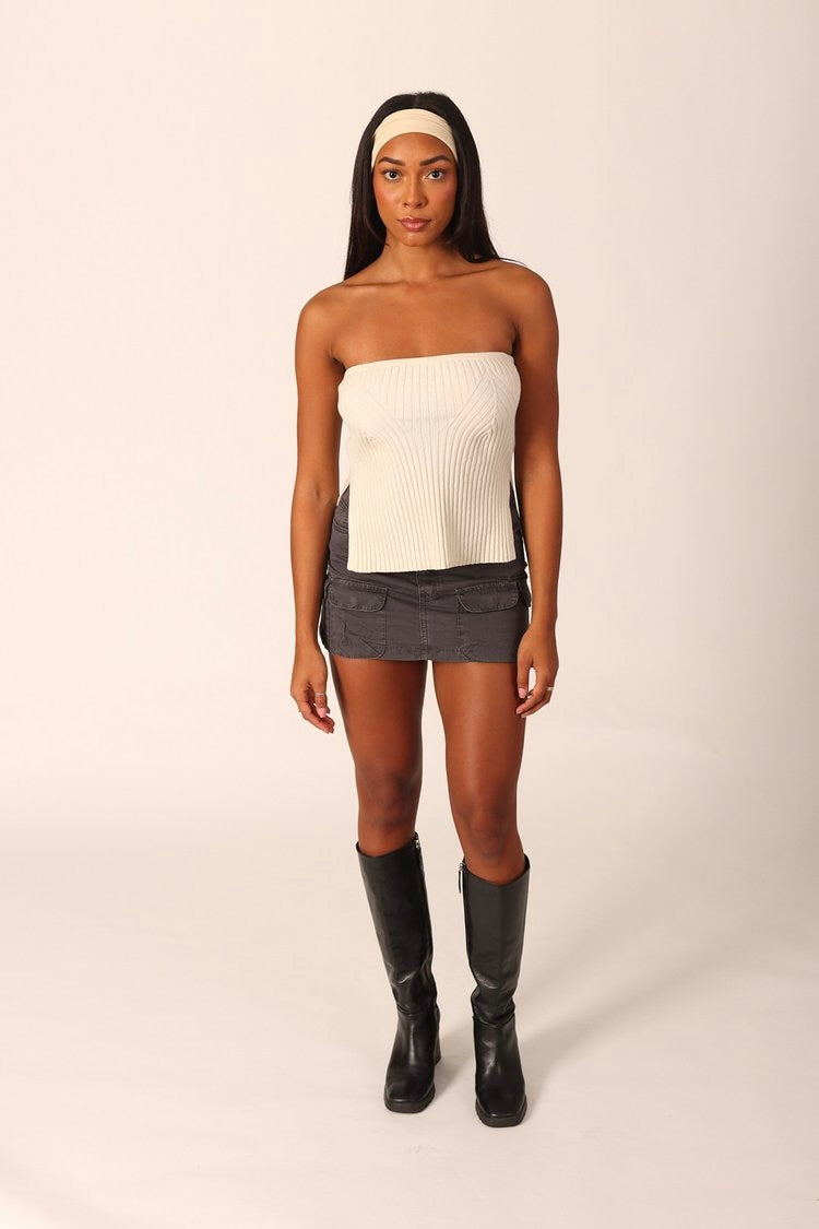 Amelia Ribbed Sweater Tube Top