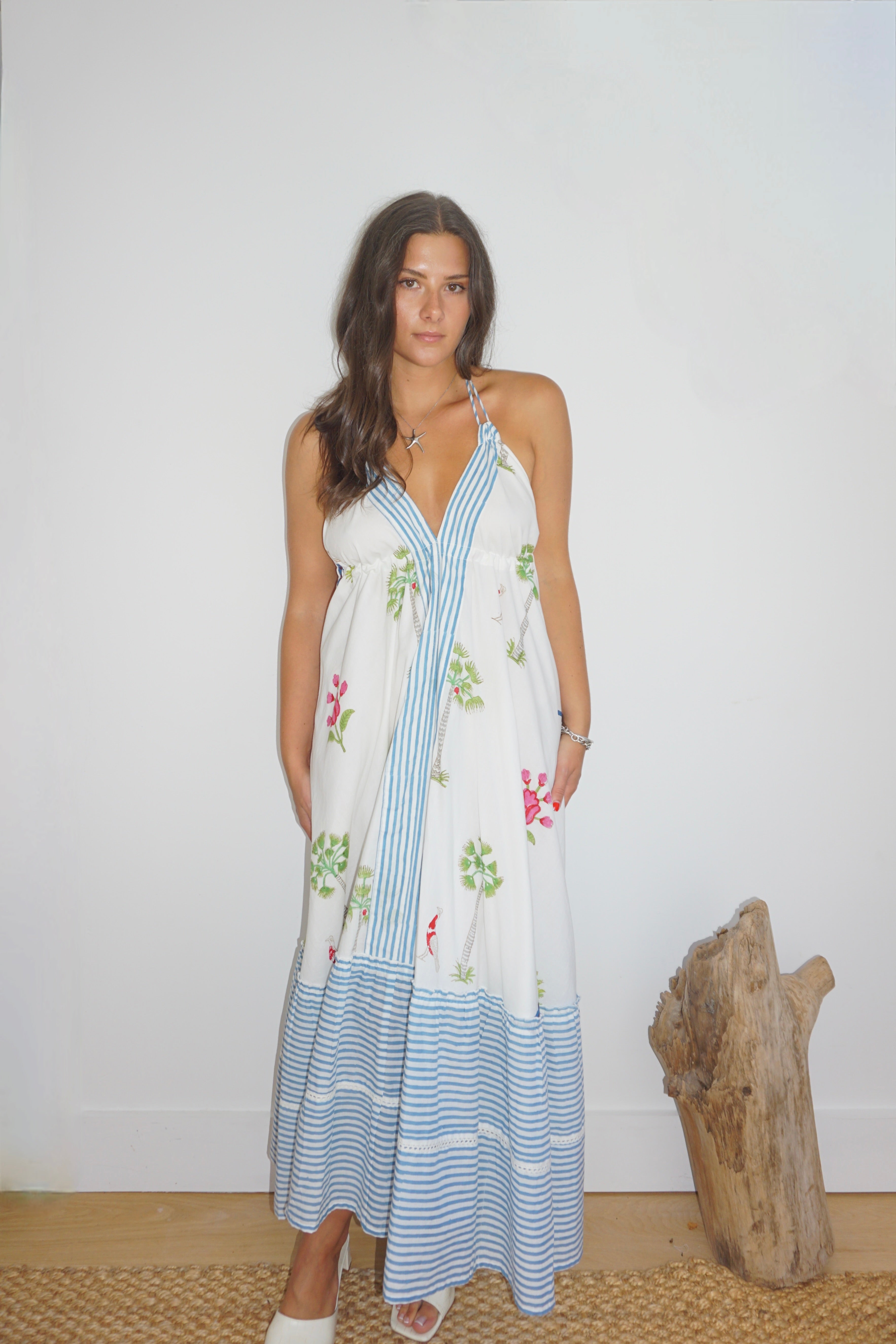 Ziggy Halter Dress - Palm Paradise