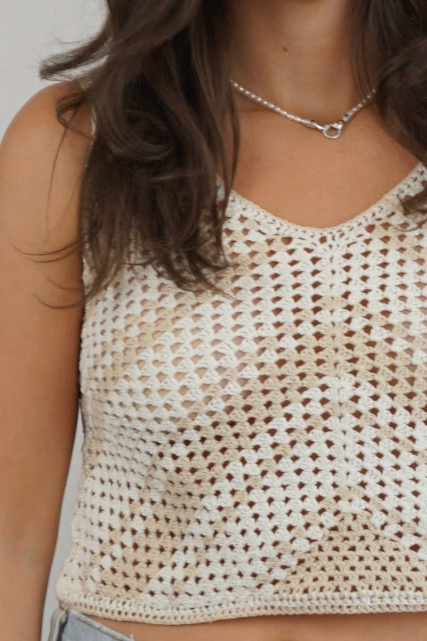 NIBI MTK June Tank - Cream/White Stripe
