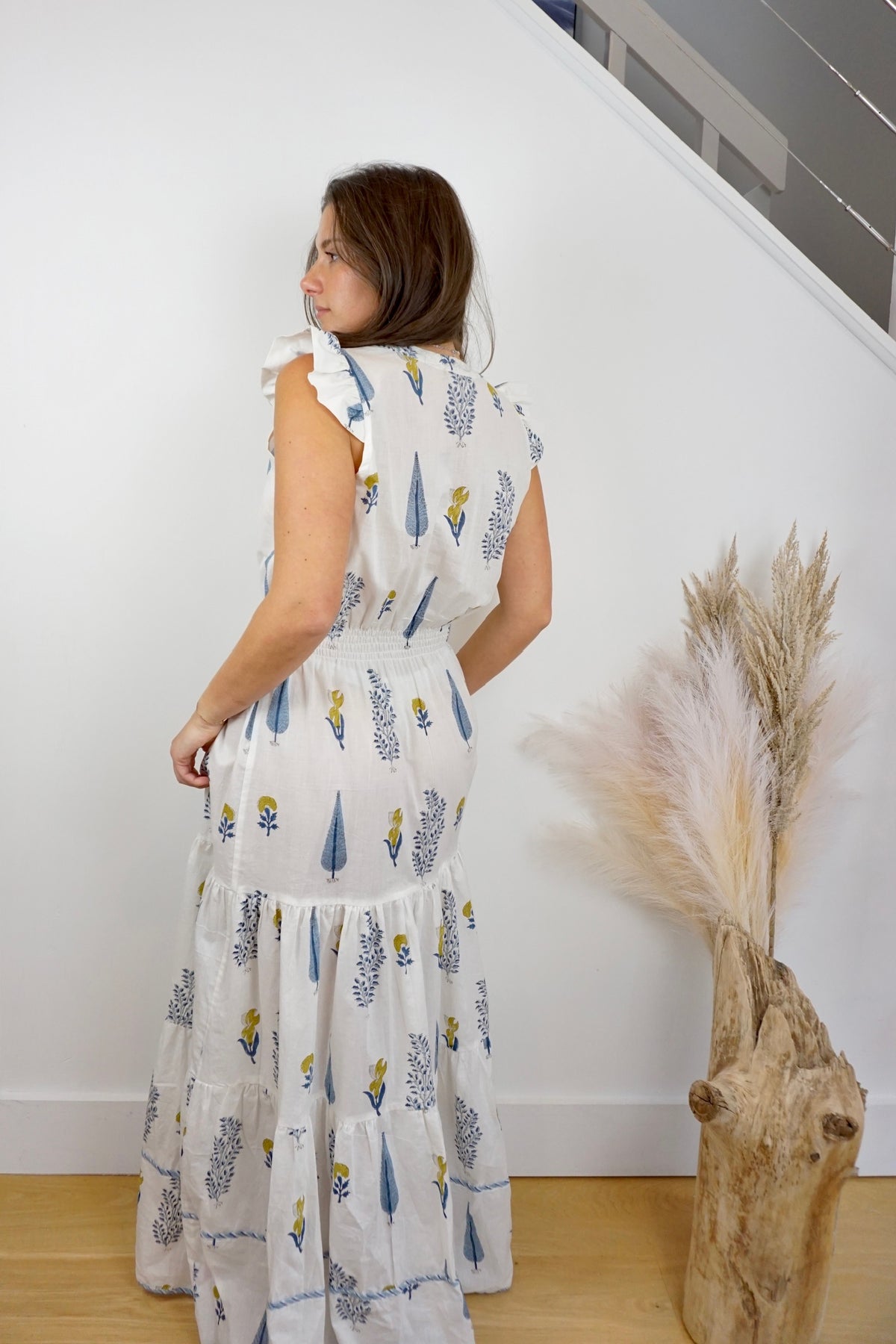 NIBI MTK Capri Maxi Dress - Whimsical Trees